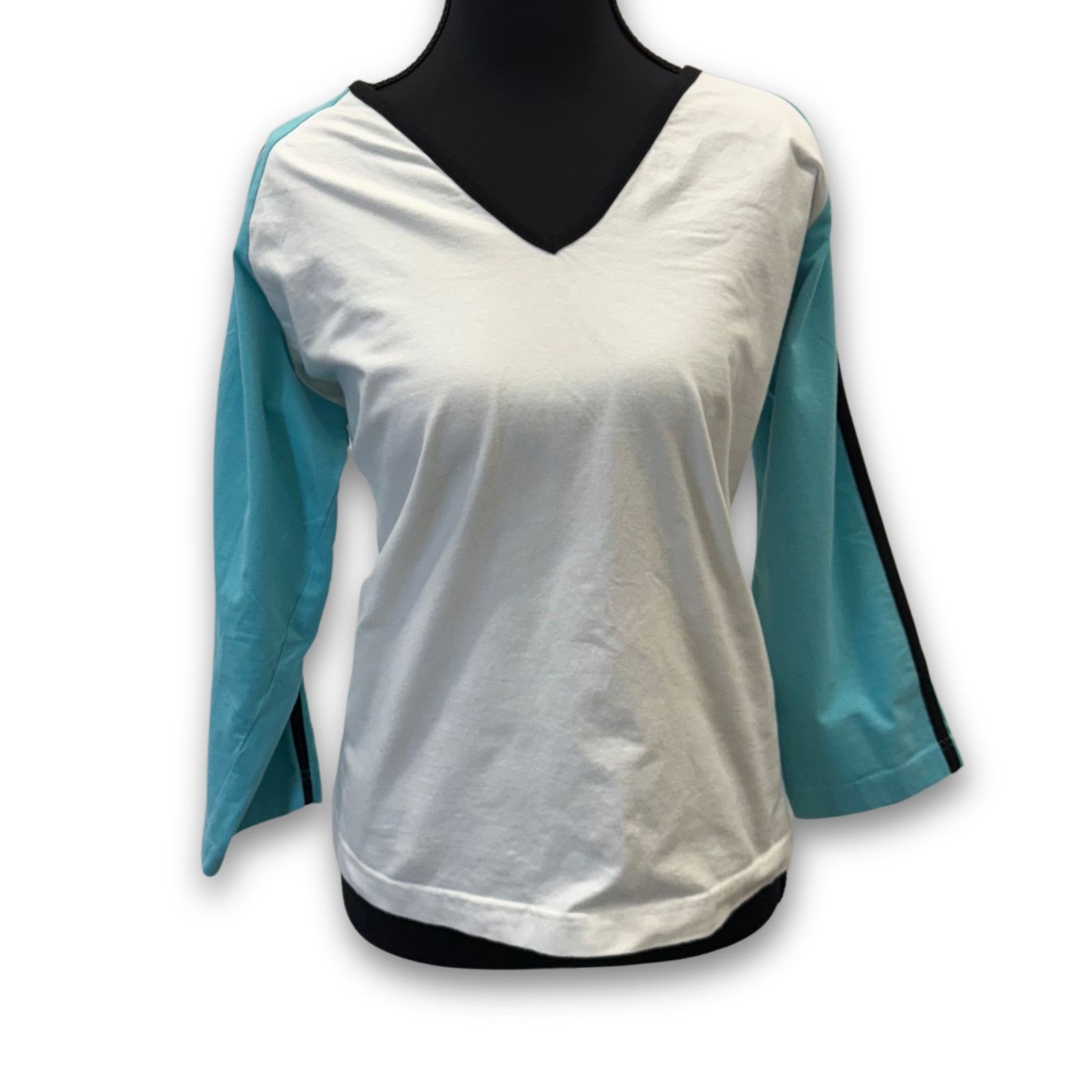 Bolle Vintage Half Sleeve V-Neck Baseball Tee | Women's XL | Bolle Size XL / US 12-14 / IT 48-50 - 1 Thumbnail