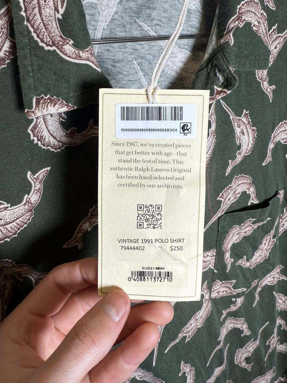 Polo Ralph Lauren Polo Country Ralph Lauren 1991 Marlin Print Polo Size US M / EU 48-50 / 2 - 4 Thumbnail