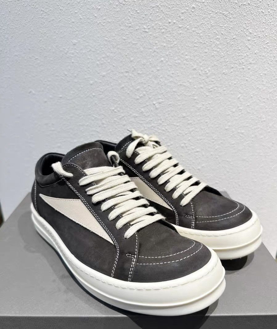 Rick Owens Rick Owens low-top Vans-inspired oatmeal gray suede Size US 7 / EU 40 - 2 Thumbnail