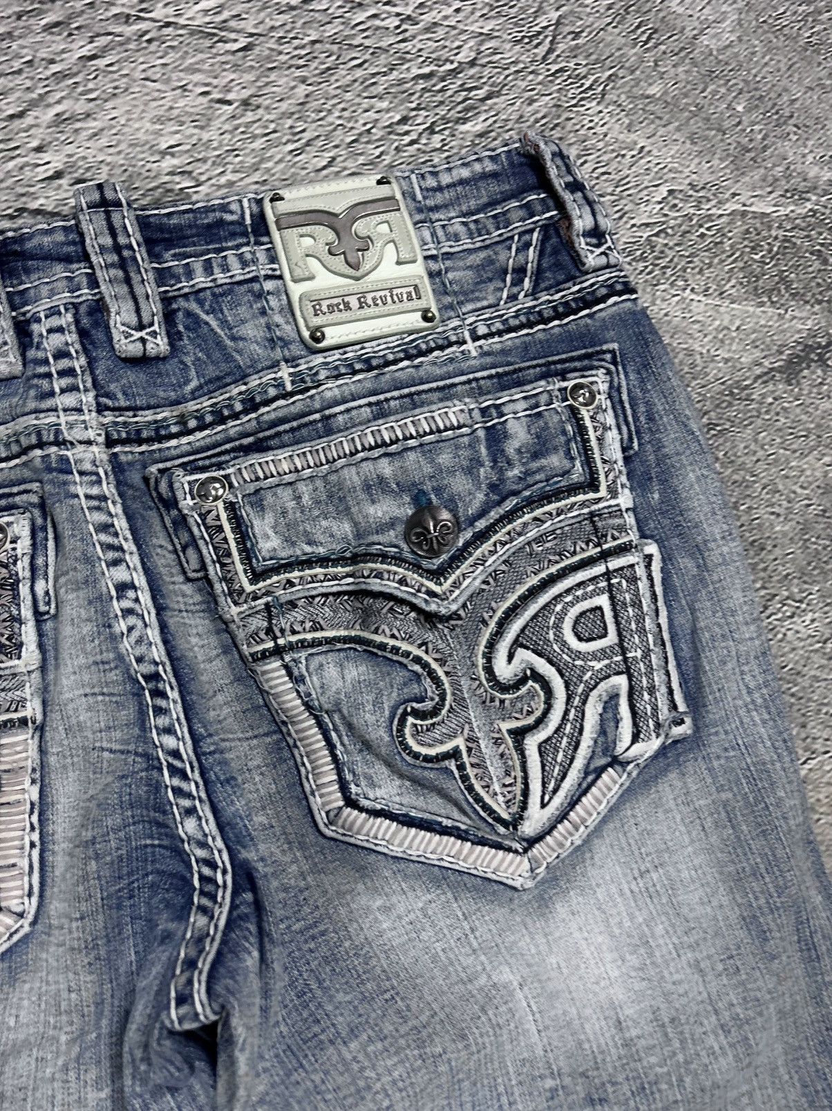 Rock Revival Rock Revival vintage baby blue jeans Y2K straight jamon Size US 36 / EU 52 - 4 Thumbnail