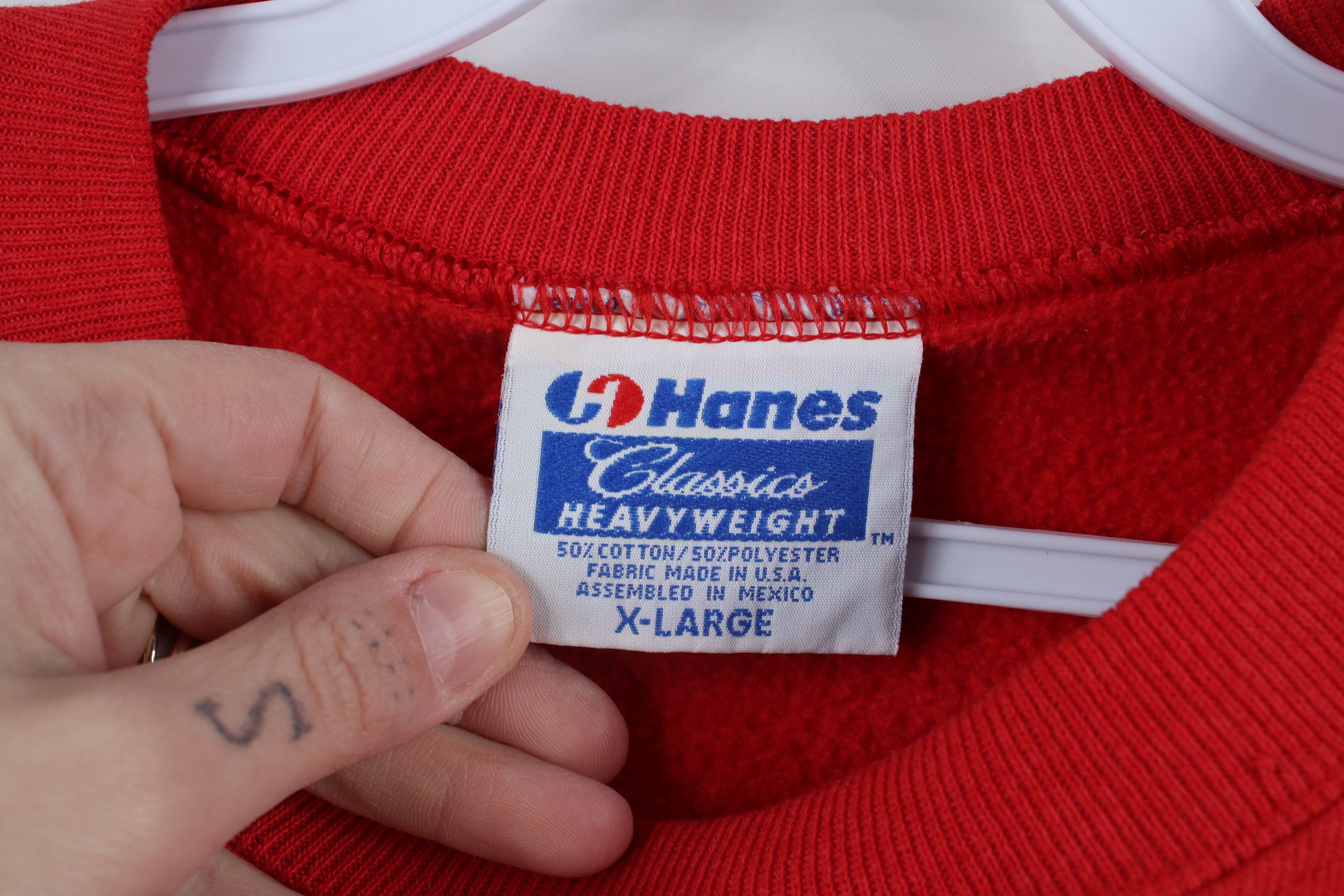Vintage Vintage 90s Streetwear Warriors Crewneck Sweatshirt Red Size US XL / EU 56 / 4 - 9 Thumbnail