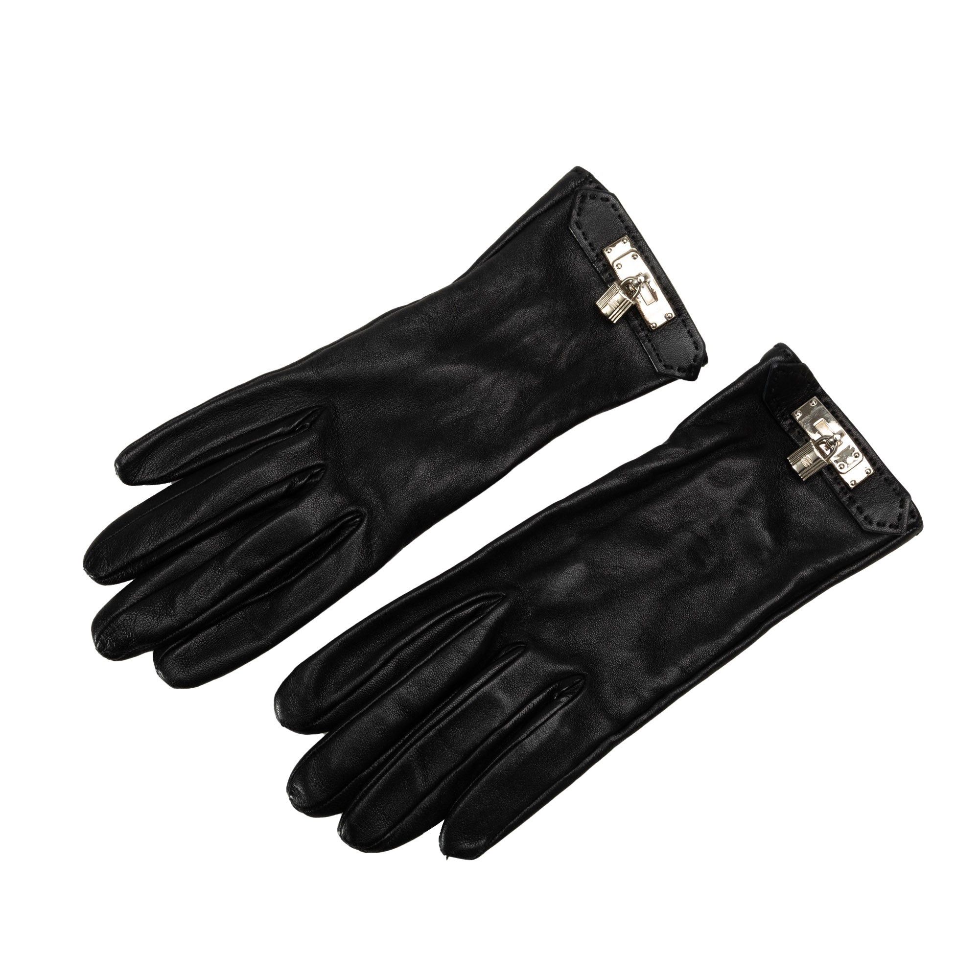 image of Hermes Soya Cadena Gloves Other Accessories in Black, Women's