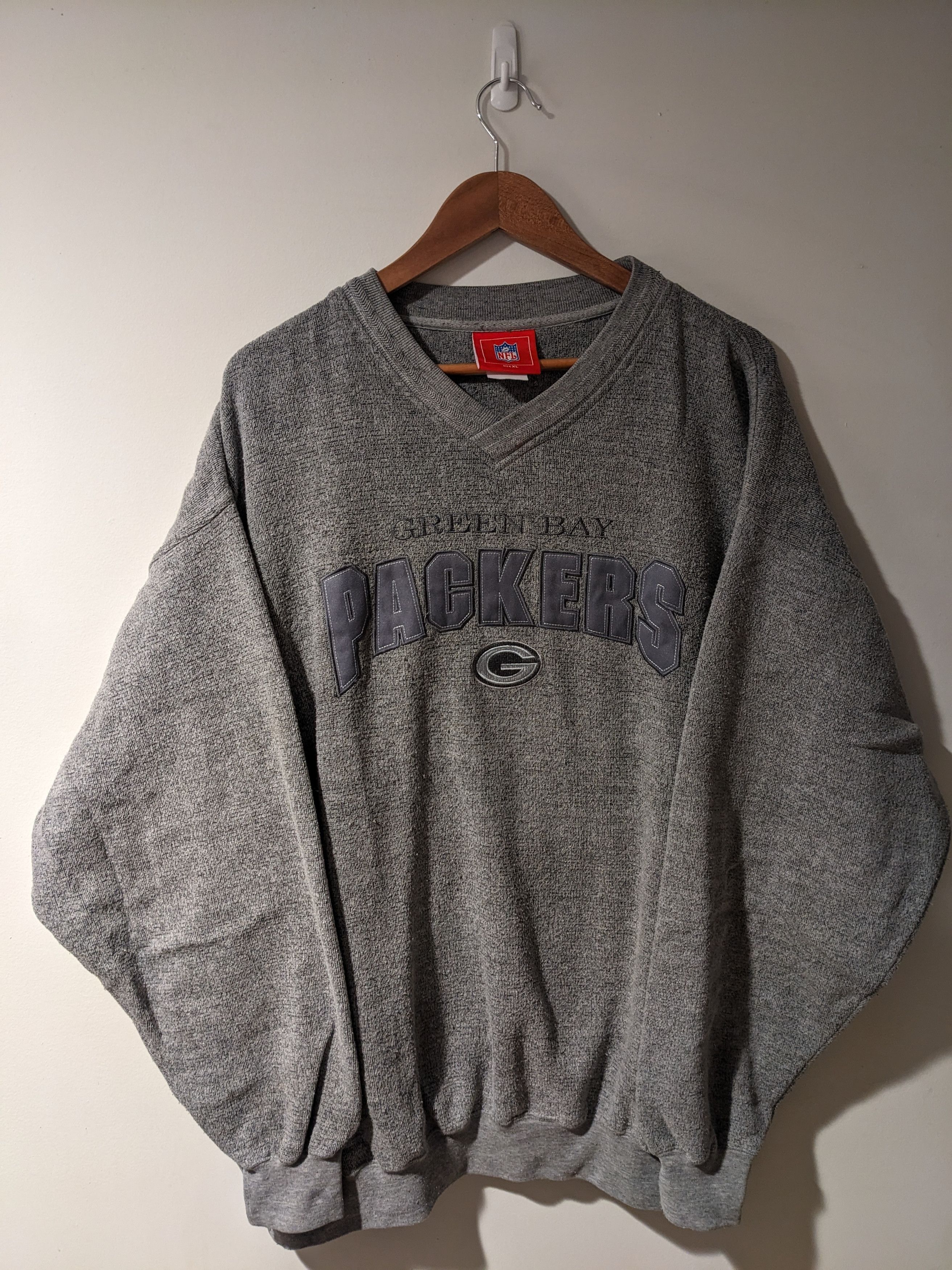 NFL × Vintage Vintage 90s Green Bay Packers NFL Football Sweatshirt Size US XL / EU 56 / 4 - 1 Thumbnail