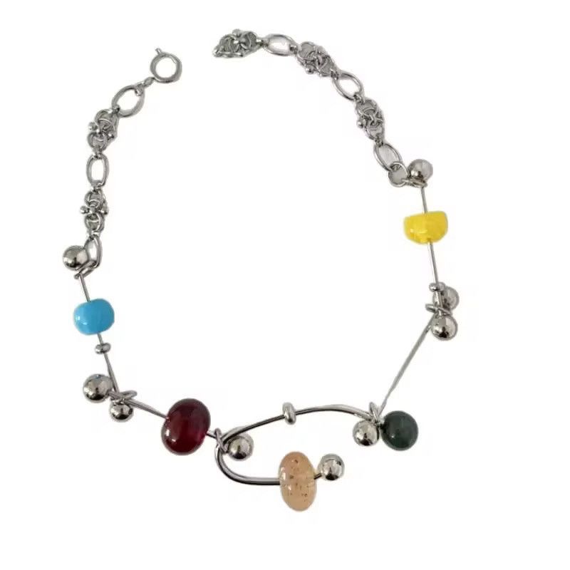 Jewelry Colored Handmade Retro Style Unisex Necklace Size ONE SIZE - 4 Thumbnail