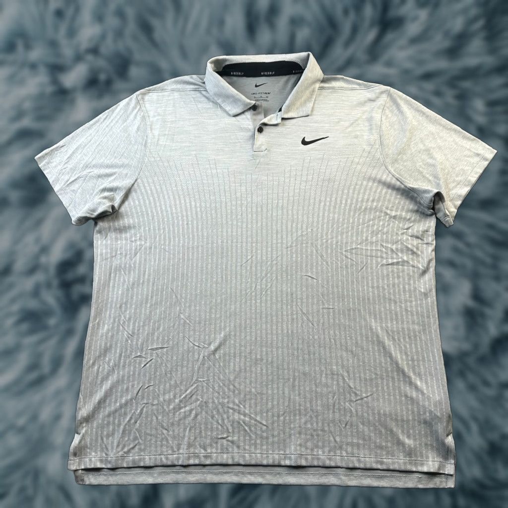 Nike Nike Dri-Fit Polo Shirt Golf Mens XL Gray Striped Size US XL / EU 56 / 4 - 1 Thumbnail