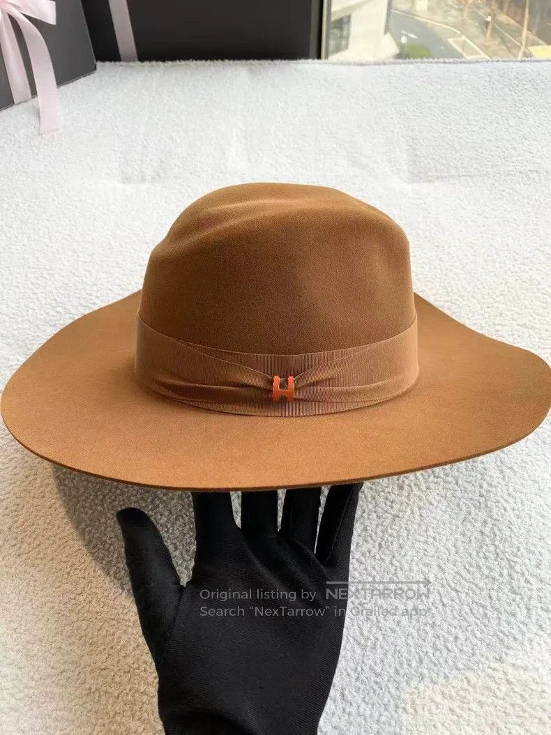 Hermes Hermes size 58 Rabbit Hair Classic Wool Felt Bowler Hat Size ONE SIZE - 3 Thumbnail