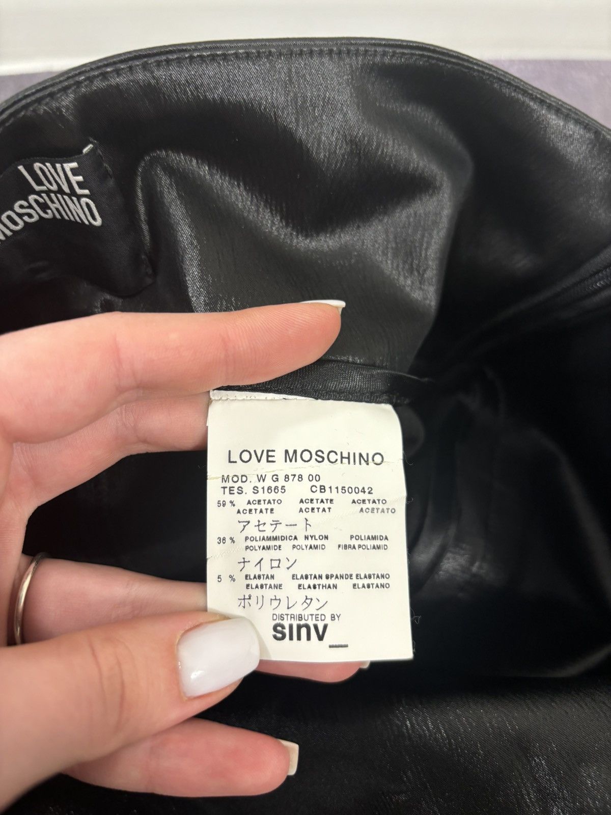 Love Moschino Love Moschino Women’s Black Luxury Nylon Midi Skirt Size 28" / US 6 / IT 42 - 7 Thumbnail