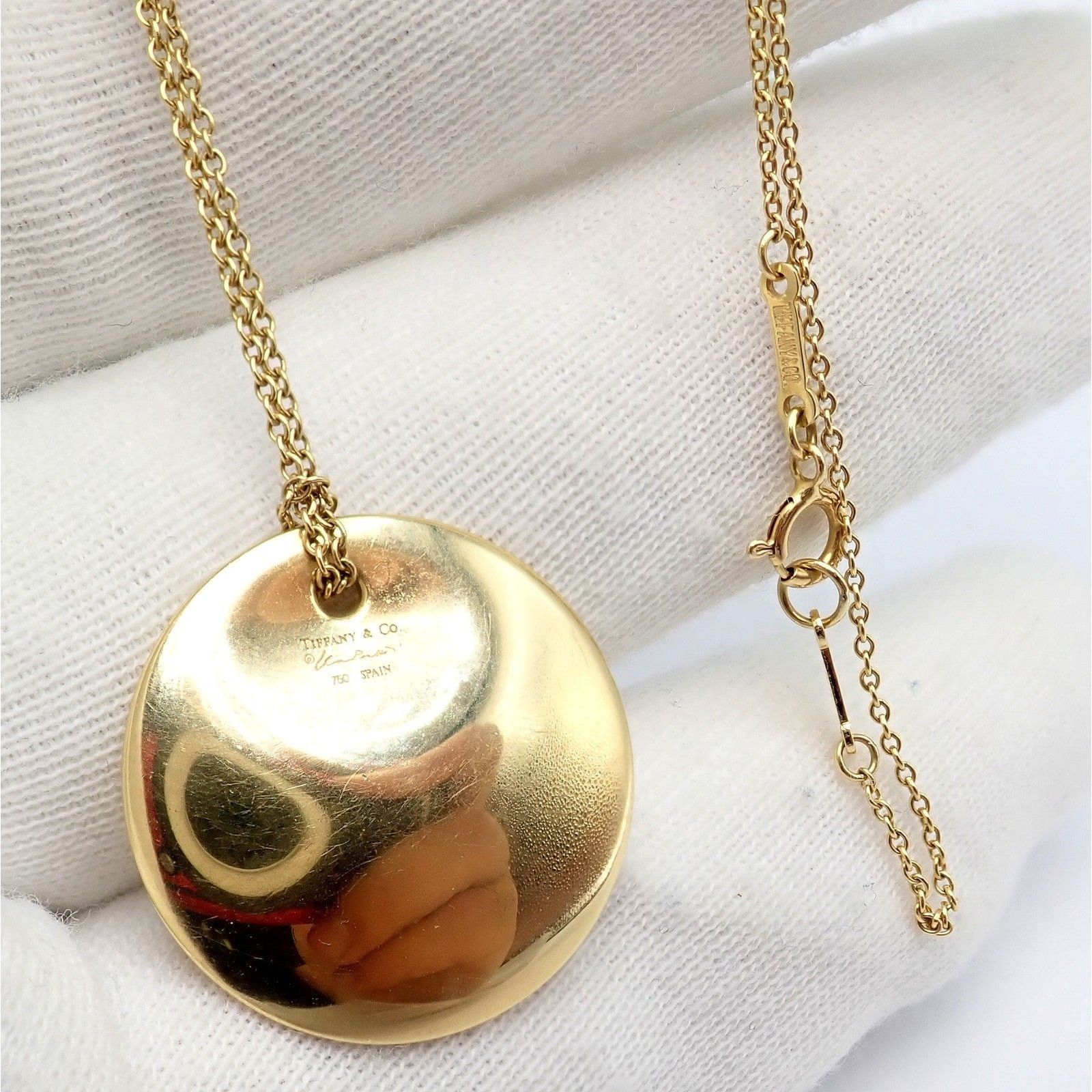 Tiffany & Co. Tiffany & Co Peretti 18k Yellow Gold Disc Pendant Necklace Size ONE SIZE - 9 Thumbnail