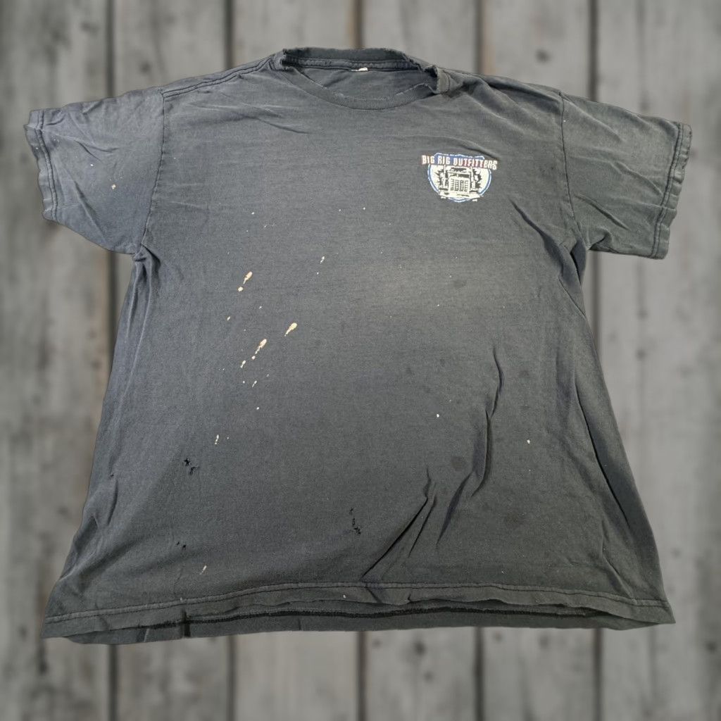 Vintage VINTAGE Big Rig Outfitters T-Shirt Men Large Black Graphic Truck Workwear Distressed Short Sleeve Size US L / EU 52-54 / 3 - 1 Thumbnail