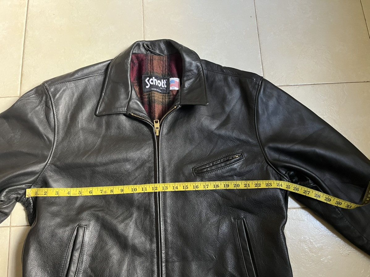 Schott Schott bomber jacket single rider leather jacket sz50, Y2k Size US M / EU 48-50 / 2 - 9 Thumbnail