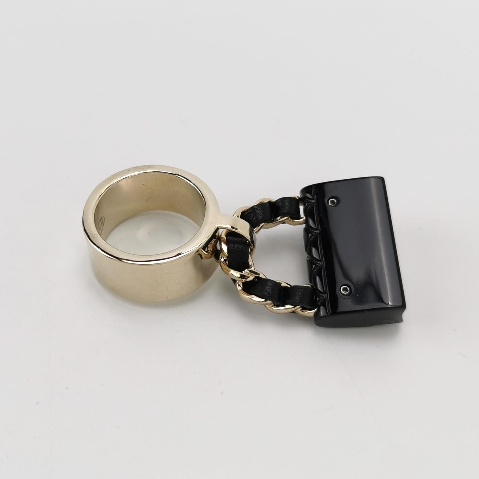 Chanel Chanel Leather Double C Bag Shaped Ring Size 12 -z2505 Size ONE SIZE - 6 Thumbnail