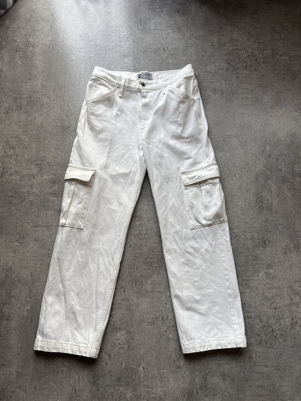 Levi's × Vintage Rare Levi’s SilverTab Baggy Cargo White Denim Pants y2k Size US 30 / EU 46 - 2 Thumbnail