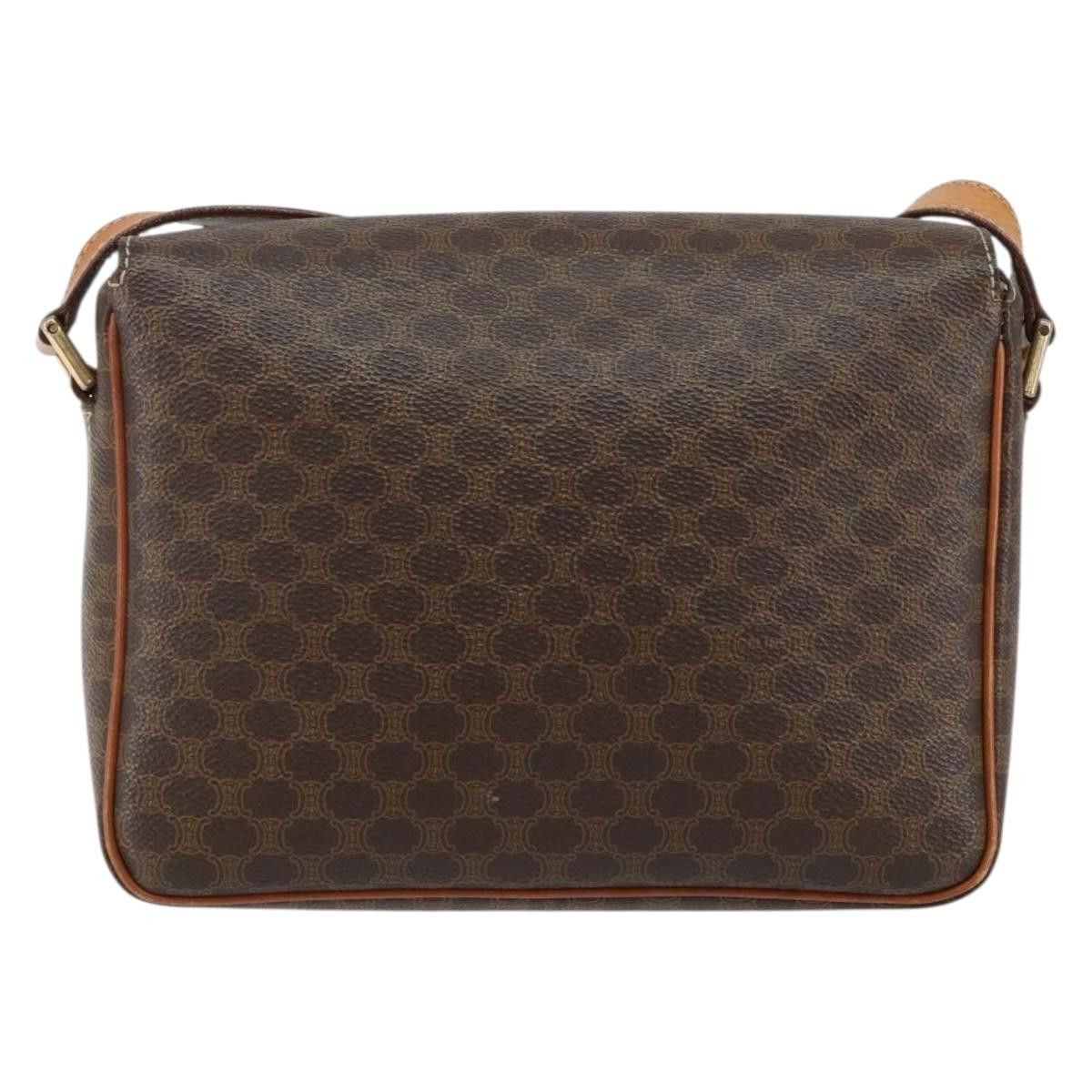 Celine CELINE Macadam Canvas Shoulder Bag Pvc Leather Brown Gold Size ONE SIZE - 3 Thumbnail