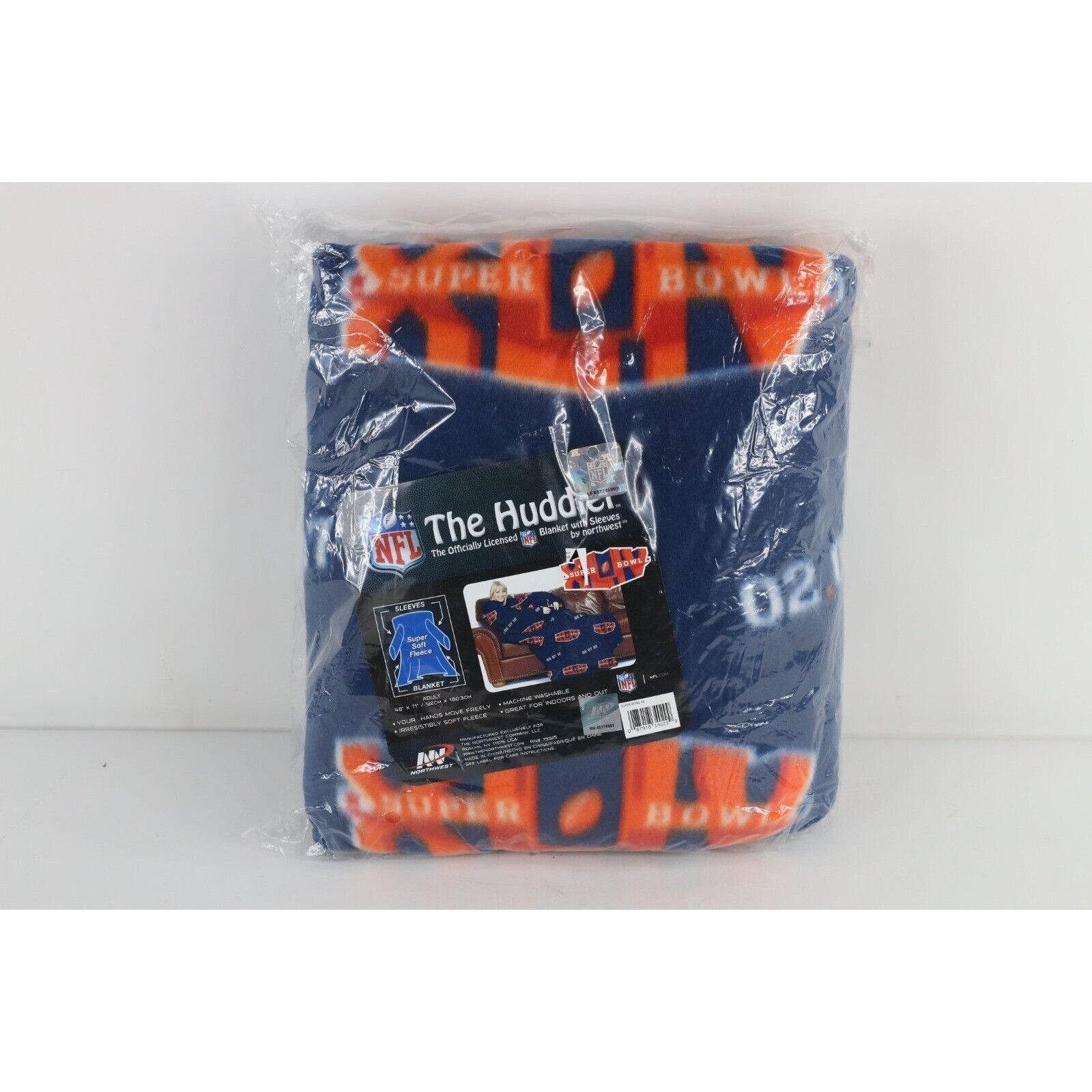Vintage Deadstock Vintage Y2K Super Bowl XLIV Fleece Blanket Snuggie Size ONE SIZE - 1 Thumbnail