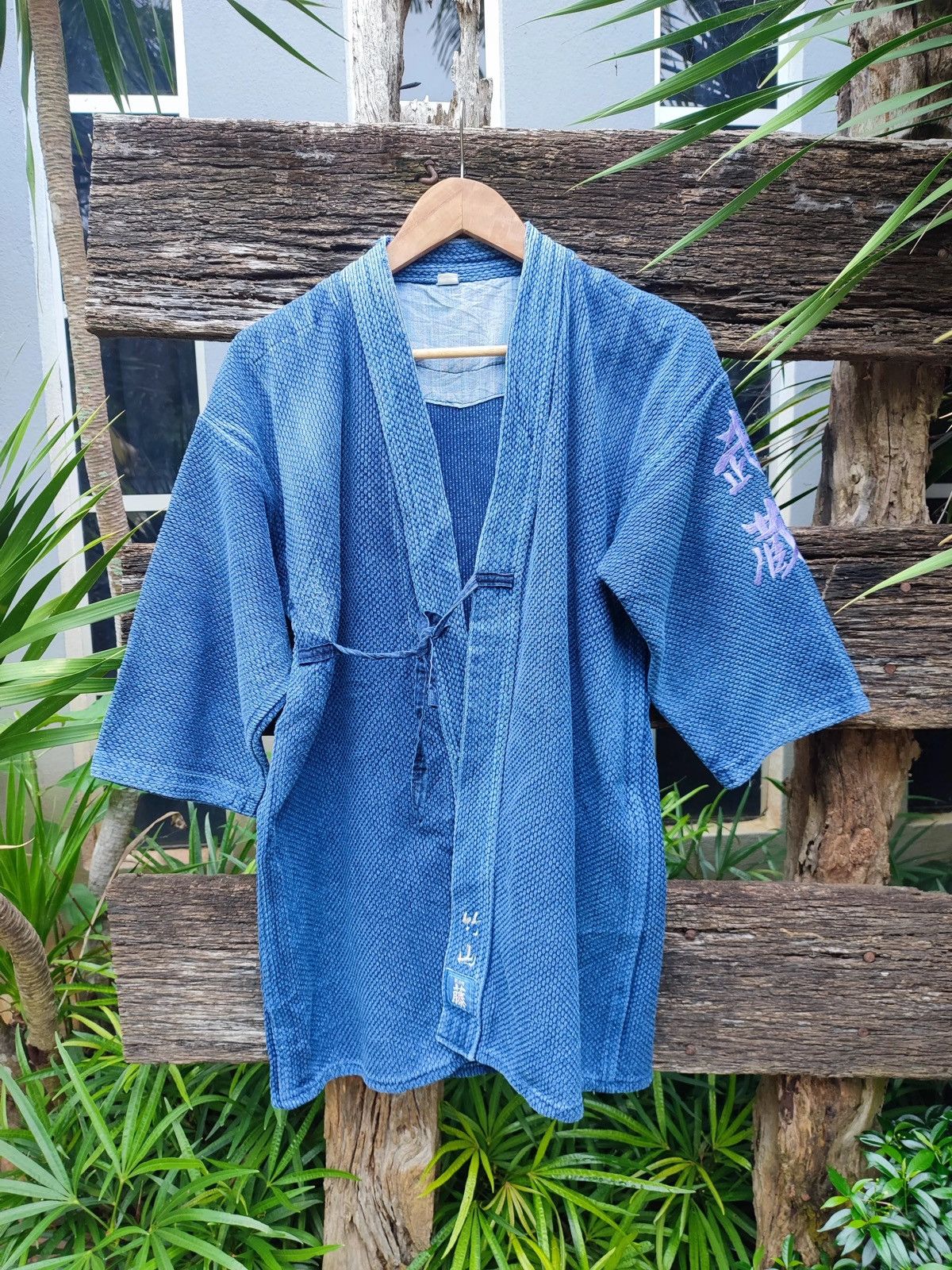 Japanese Brand Vintage Japanese BJJ/Kendo Gi Jacket – Indigo Sashiko Weave Size US M / EU 48-50 / 2 - 1 Thumbnail