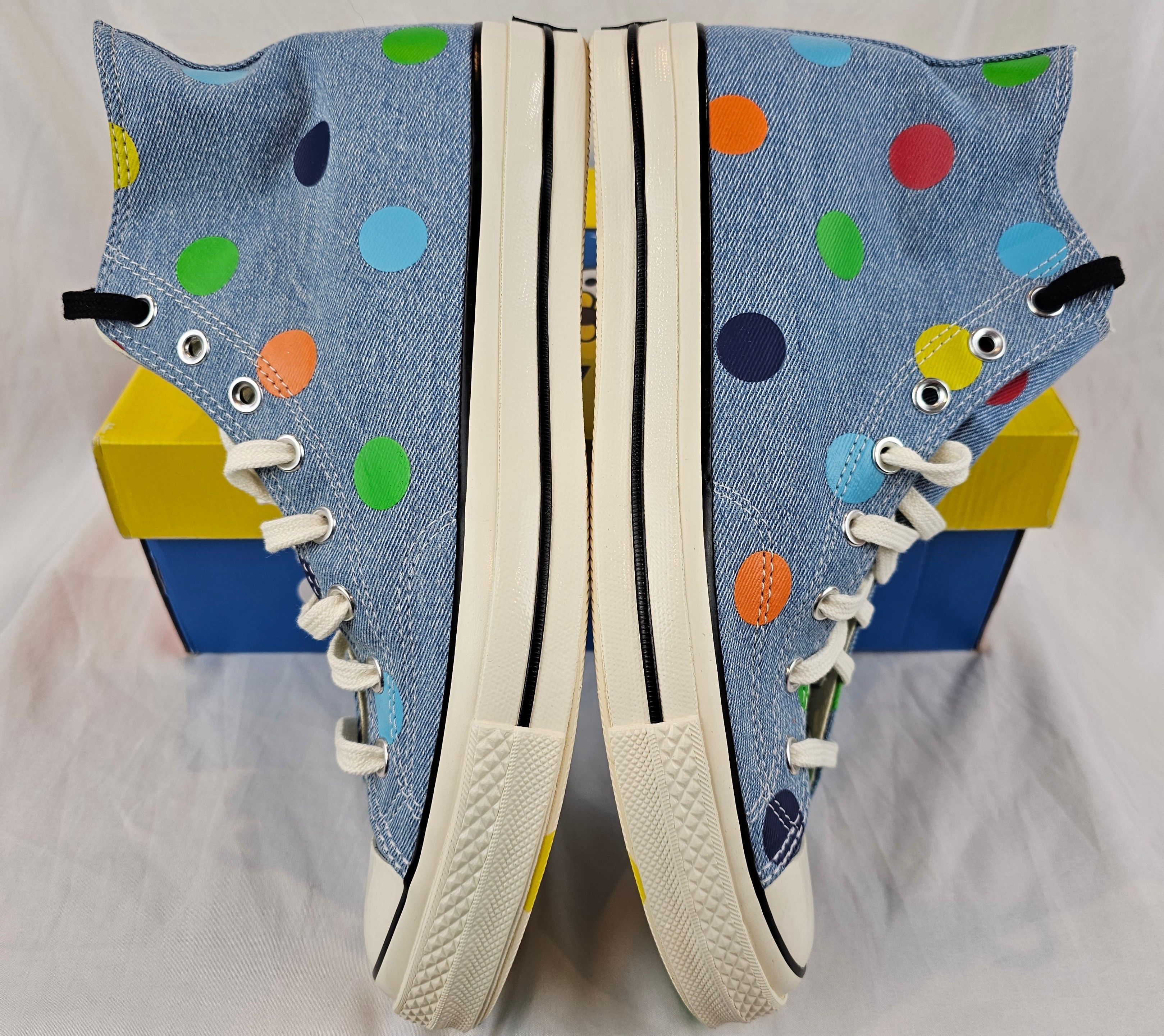Converse Chuck Taylor All-Star 70 Hi Golf Wang Denim Polka Dots Size US 11.5 / EU 44-45 - 6 Thumbnail