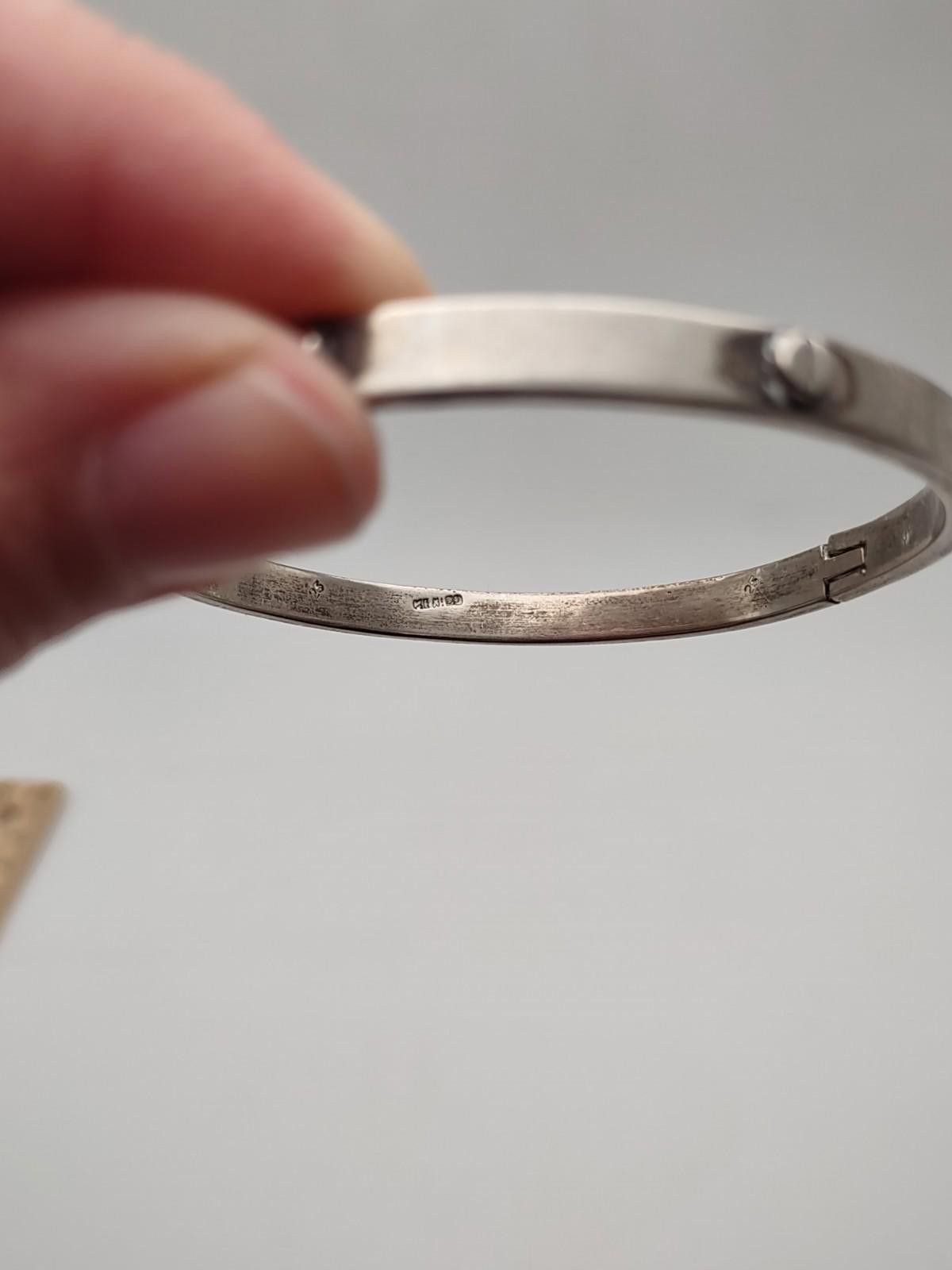 The Unbranded Brand Mexico 925 Sterling Hinged Bangle Bracelet 20.7g Size ONE SIZE - 5 Thumbnail