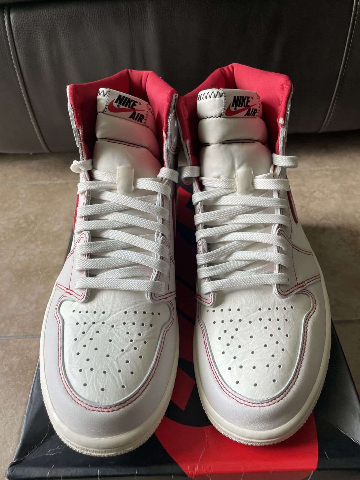 Jordan Brand AIR JORDAN 1 RETRO HIGH OG/ PHANTOM GYM RED Size US 10.5 / EU 43-44 - 3 Thumbnail