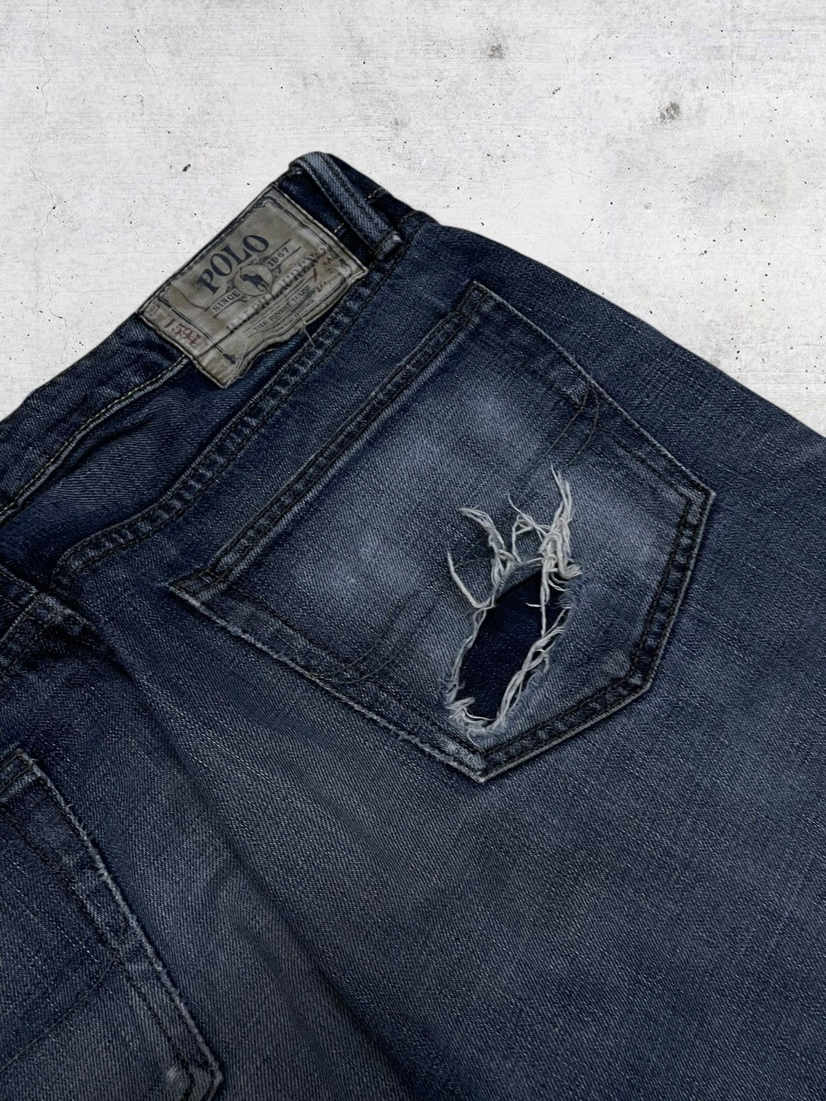 Polo Ralph Lauren VINTAGE POLO RAPLH LAUREN OG 90S DESIGNER DISTRESSED DENIM Size US 34 / EU 50 - 15 Thumbnail