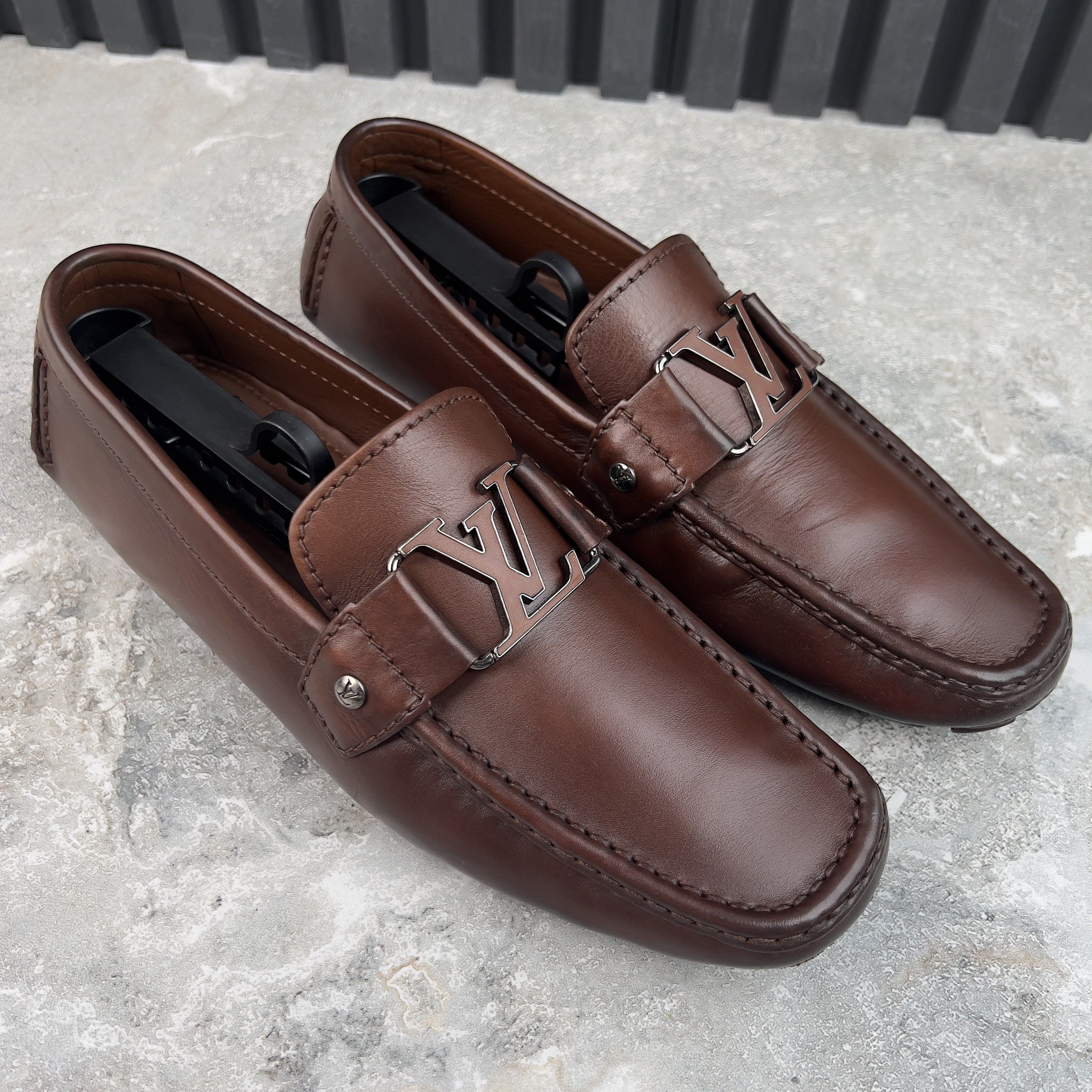 Louis Vuitton Monte Carlo Moccasins Patina Leather Size US 8.5 / EU 41-42 - 4 Thumbnail