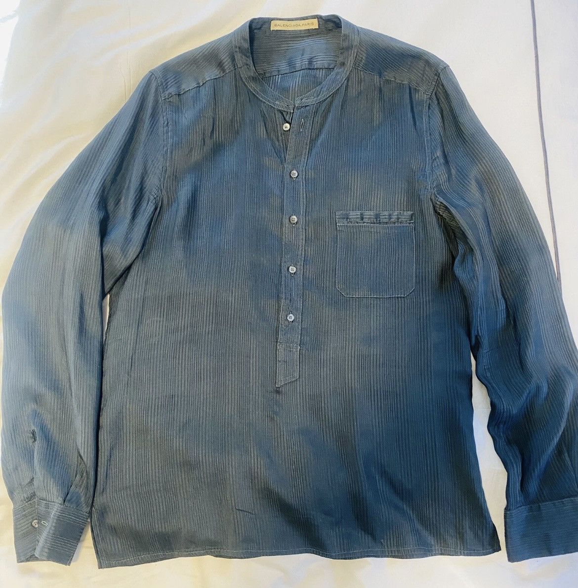 Balenciaga Balenciaga Men Silk Shirt Size US M / EU 48-50 / 2 - 7 Thumbnail