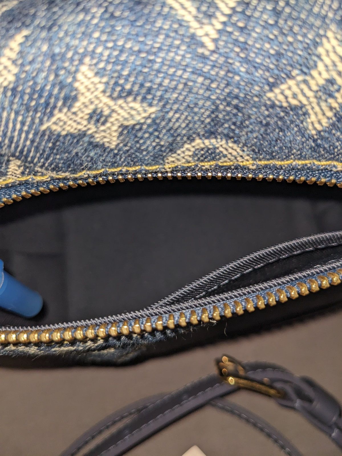 Louis Vuitton LOUIS VUITTON NIGO JAPANESE CRUISER HAND BAG DENIM MONOGRAM Size ONE SIZE - 10 Thumbnail