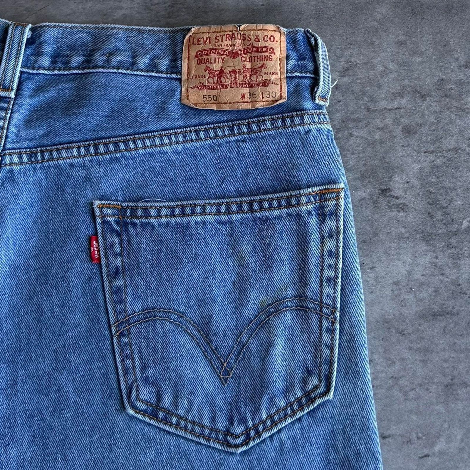 Levi's × Levi's Vintage Clothing Vintage Y2K Levi’s 550 Relaxed Fit Embroidered Denim Jeans Size US 36 / EU 52 - 3 Thumbnail