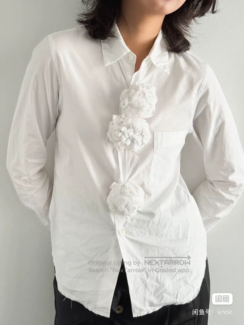 Comme des Garcons Comme Des Garcons Hydrangea decorated shirt Size S / US 4 / IT 40 - 2 Thumbnail