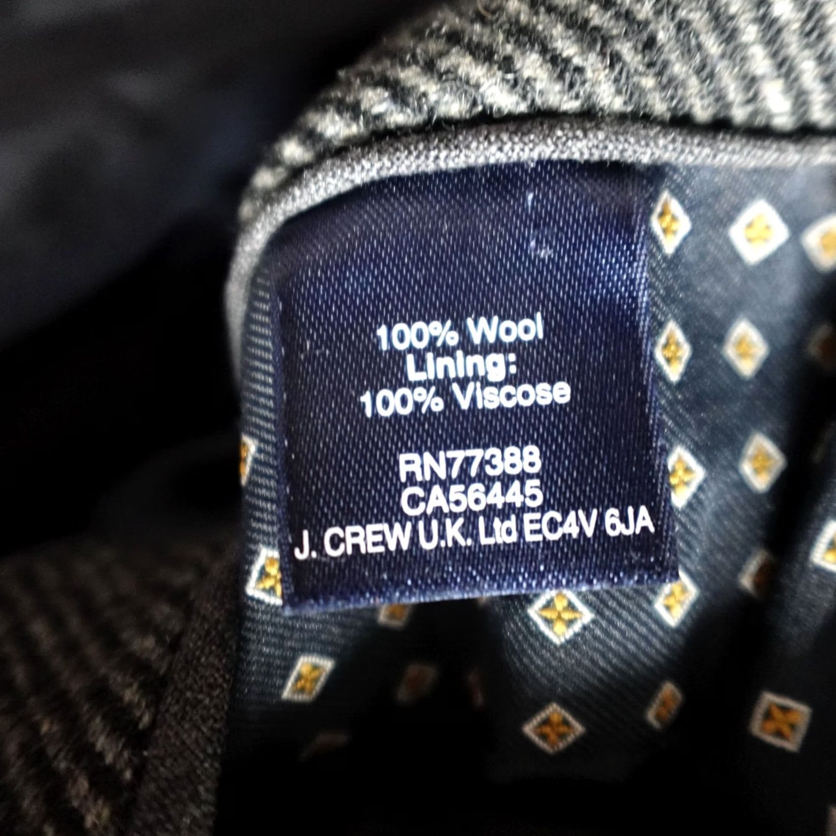 J.Crew J.CREW Mens Topcoat 40S Gray Herringbone Moon Tweed 03358 Coat Wool Tweed Overcoat Long Fall Winter Mens Size US XXS / EU 40 - 5 Thumbnail