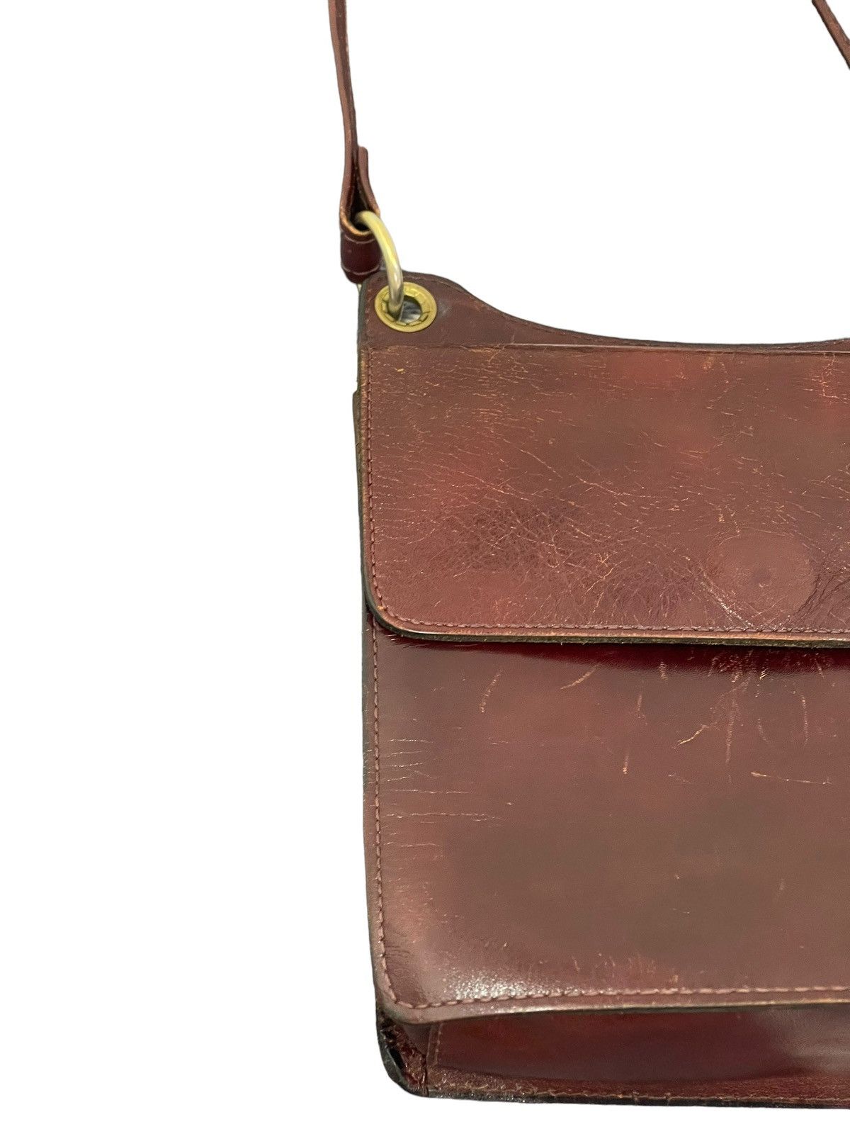 Genuine Leather Full Leather Patina Vtg Unknown Japan Bag Cross Body 1🟩 Size ONE SIZE - 15 Thumbnail