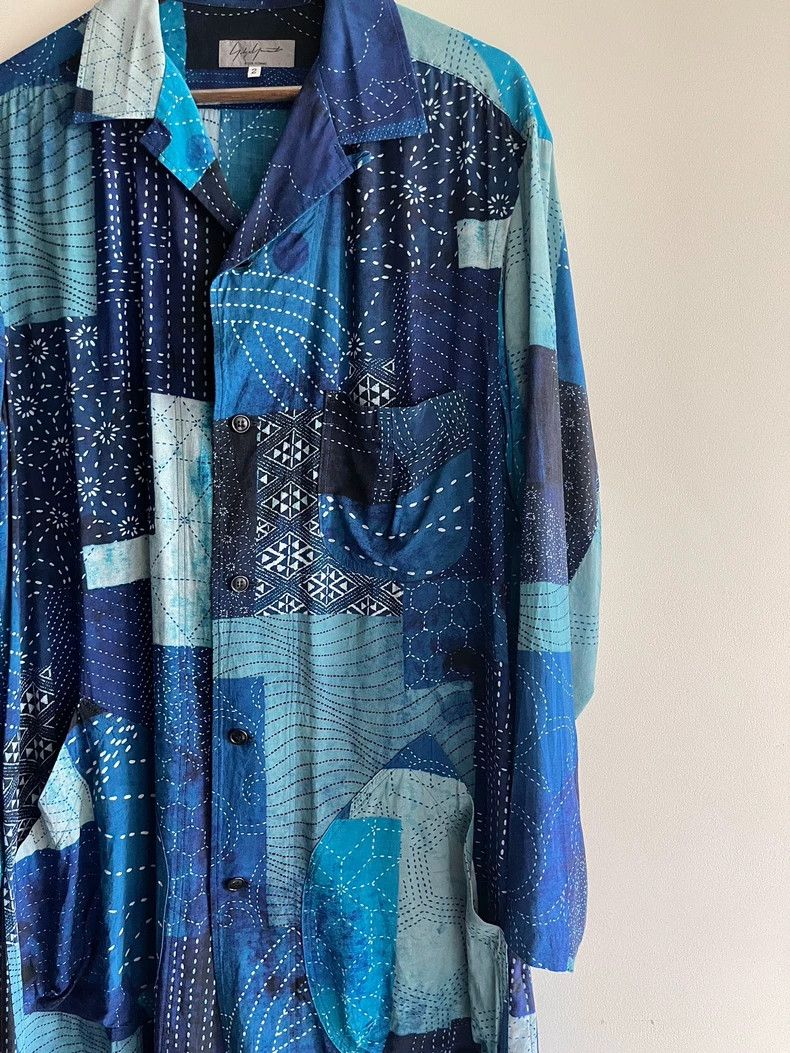 Yohji Yamamoto Yohji Yamamoto 2015 SS Blue Dye Long Shirt 2505-Nextarrow Size US M / EU 48-50 / 2 - 4 Thumbnail