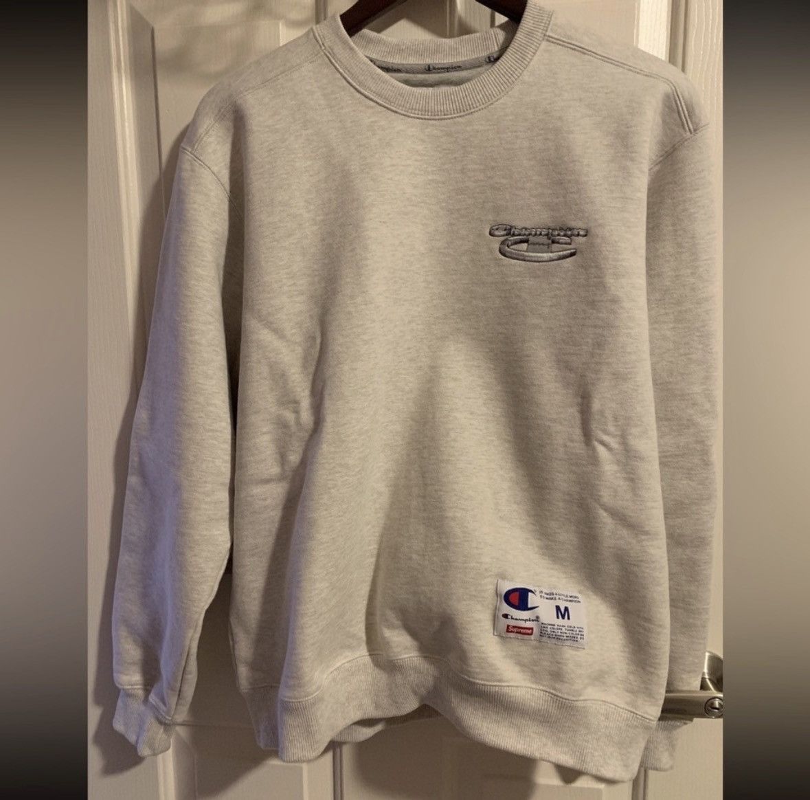 Supreme Supreme Champion 3D Metallic Crewneck Sweatshirt | Grailed