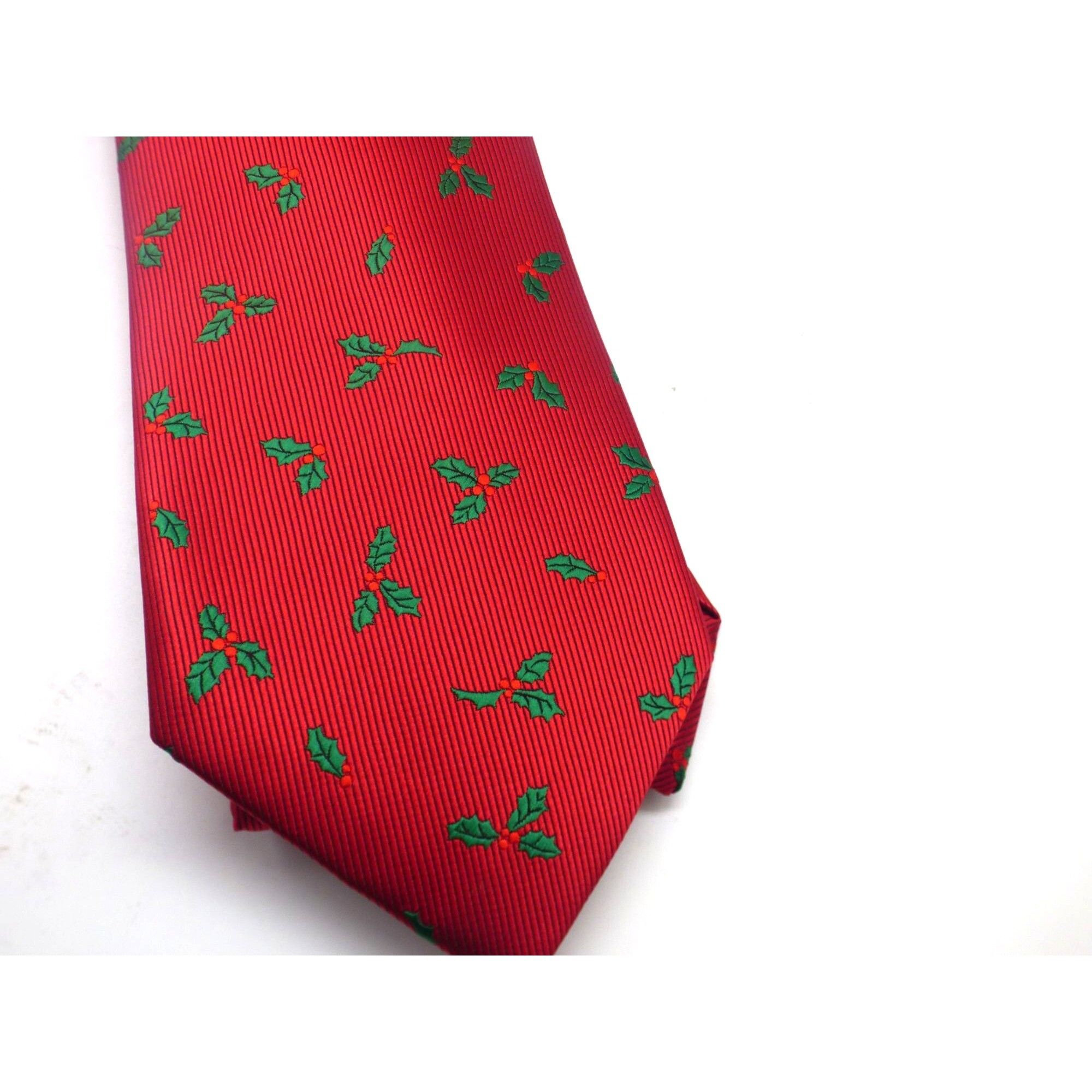 John Ashford JOHN ASHFORD Woven Holly Men's Holiday Tie, Red Size ONE SIZE - 1 Preview