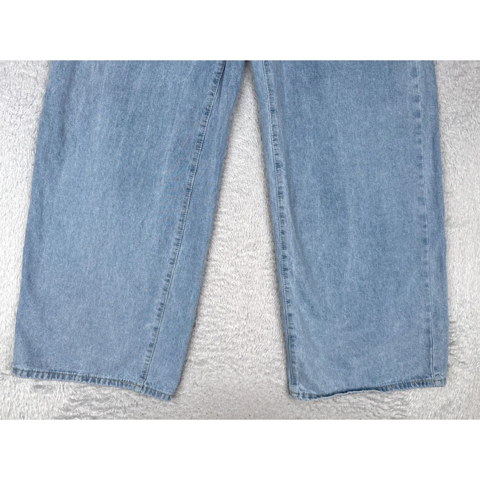 Shein SheIn Jeans Womens 8 Blue Denim Wide-Leg High Rise Cotton Blend Light Wash 28x30 Jeans Womens 8 Blue Denim Light Wash 90s Retro Wide-Leg Mens? Size 30" / US 8 / IT 44 - 2 Thumbnail