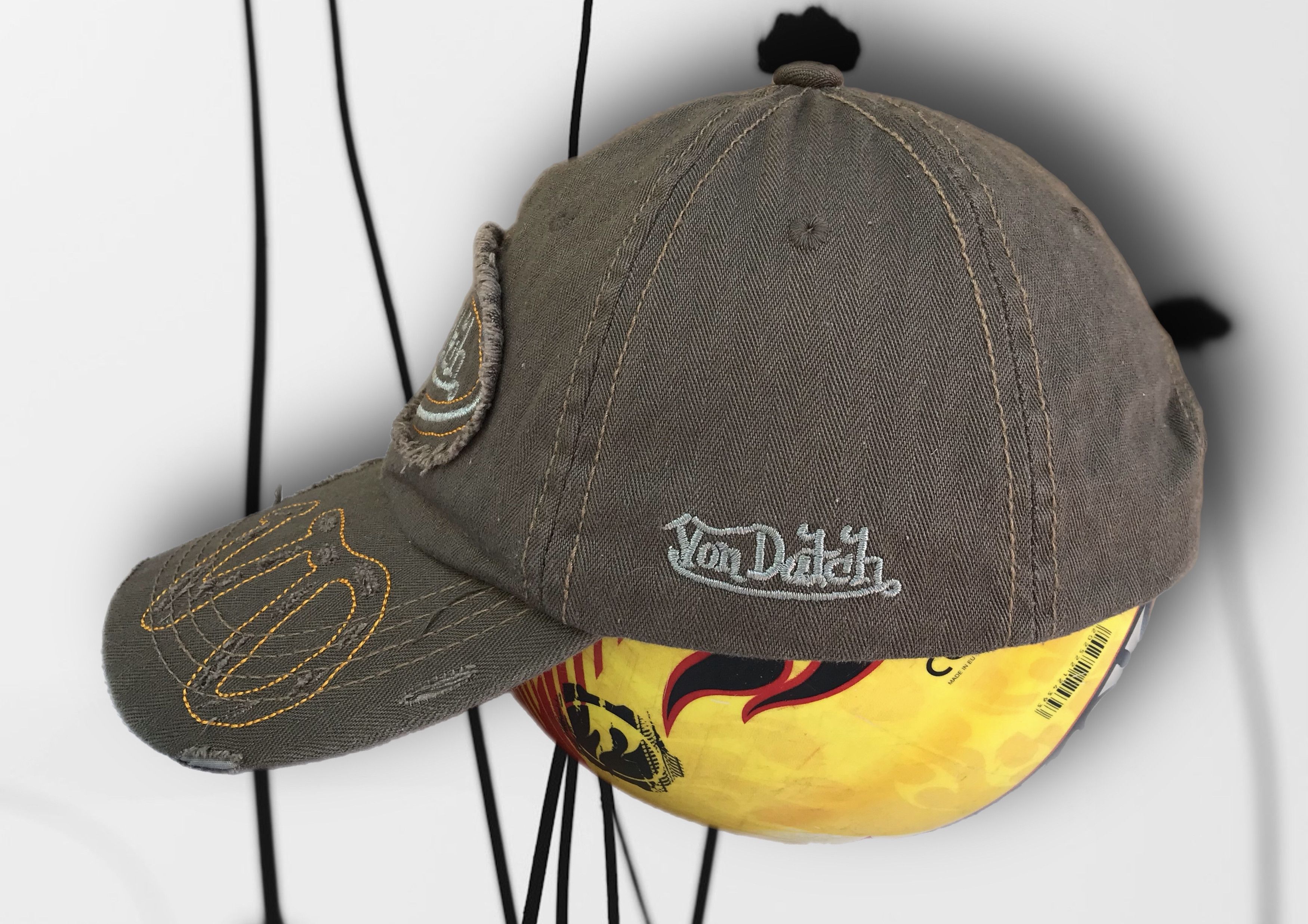 Von Dutch Von Dutch Cap Vintage With Torn Elements Big Logo Hat Y2K Size ONE SIZE - 2 Thumbnail