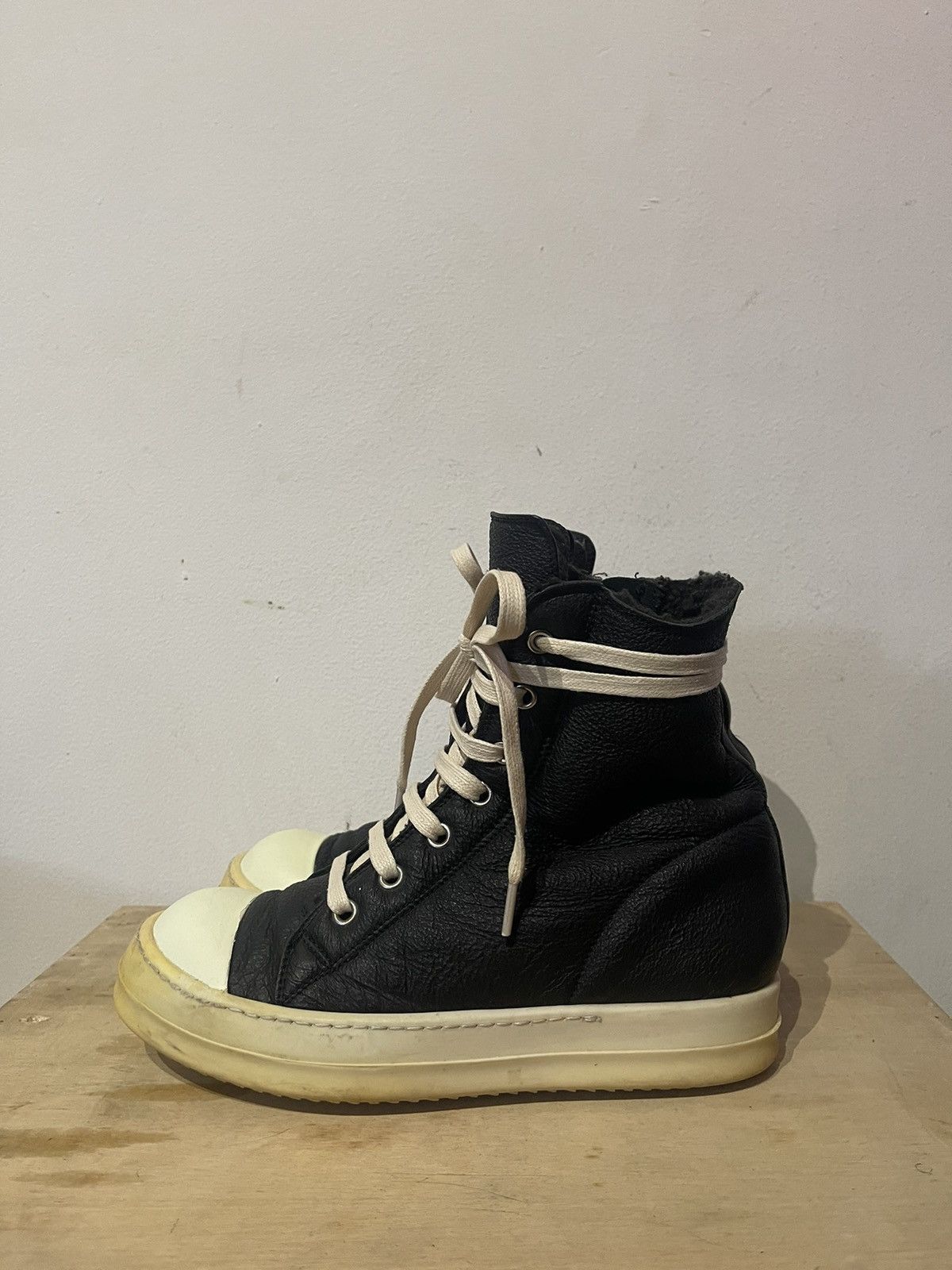 Rick Owens × Rick Owens Drkshdw Rick Owens Mainline 2015 Shearling 