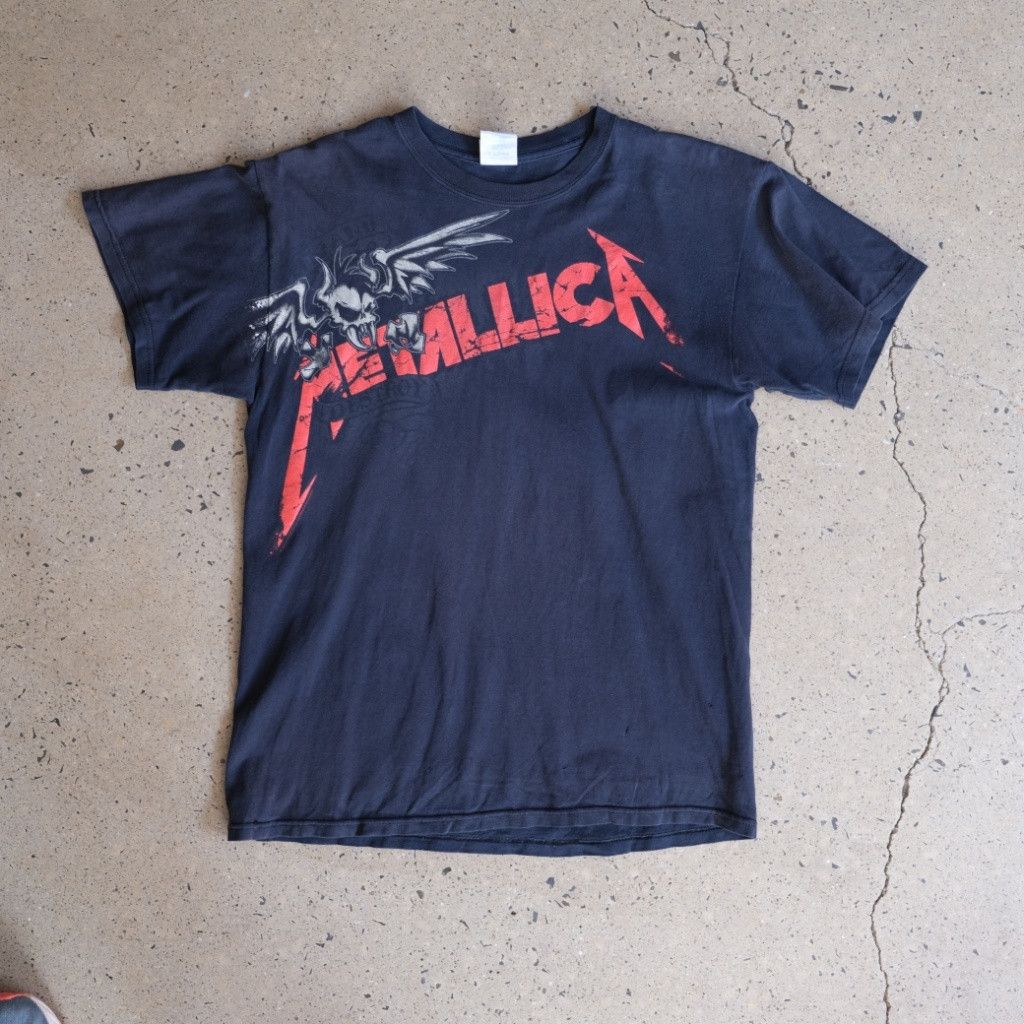Gildan Metallica Vintage Graphic T-Shirt Black Skull Wings Size US M / EU 48-50 / 2 - 1 Thumbnail