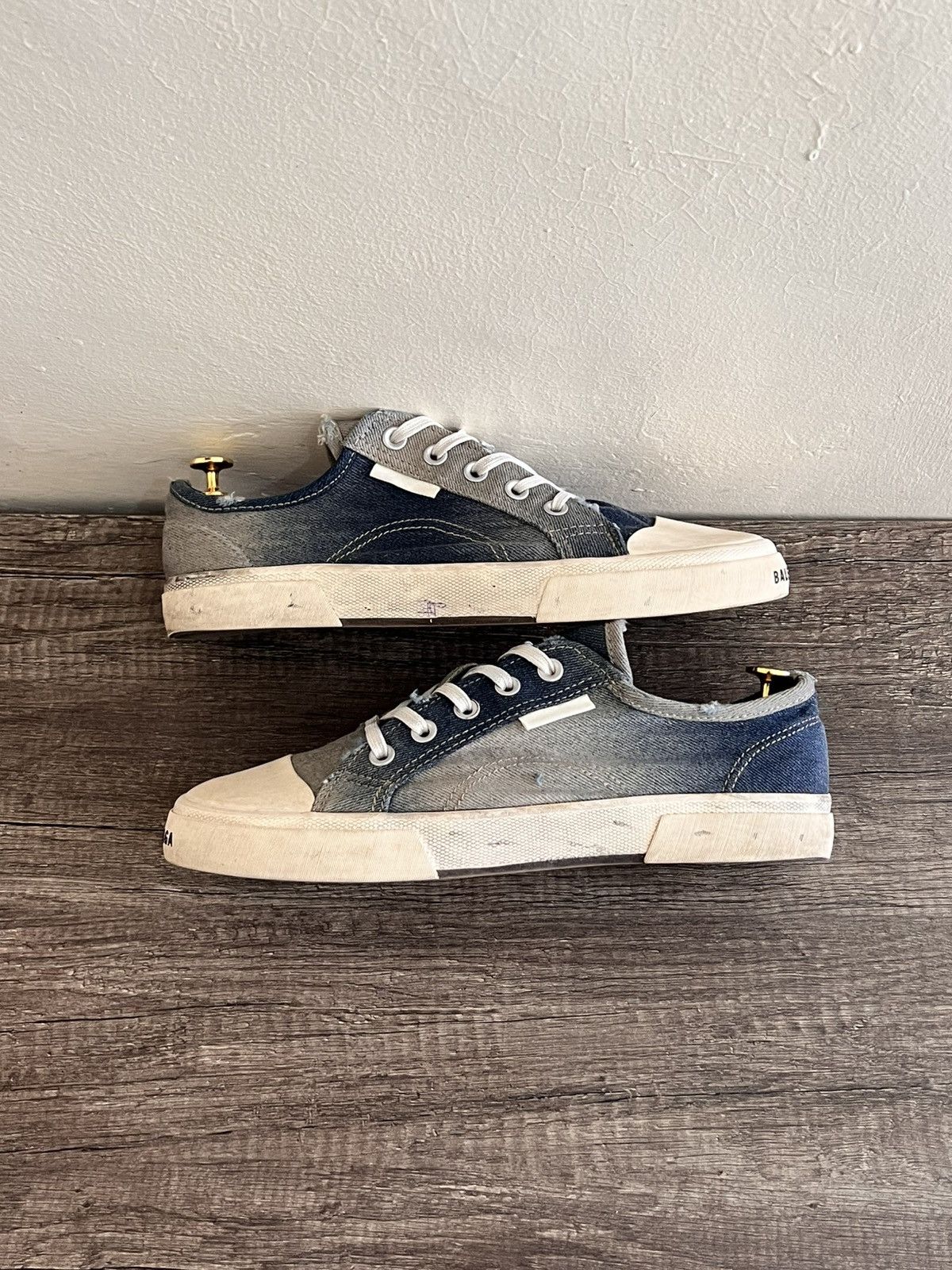 Balenciaga Denim Distressed Sneakers Size US 10 / EU 43 - 12 Thumbnail