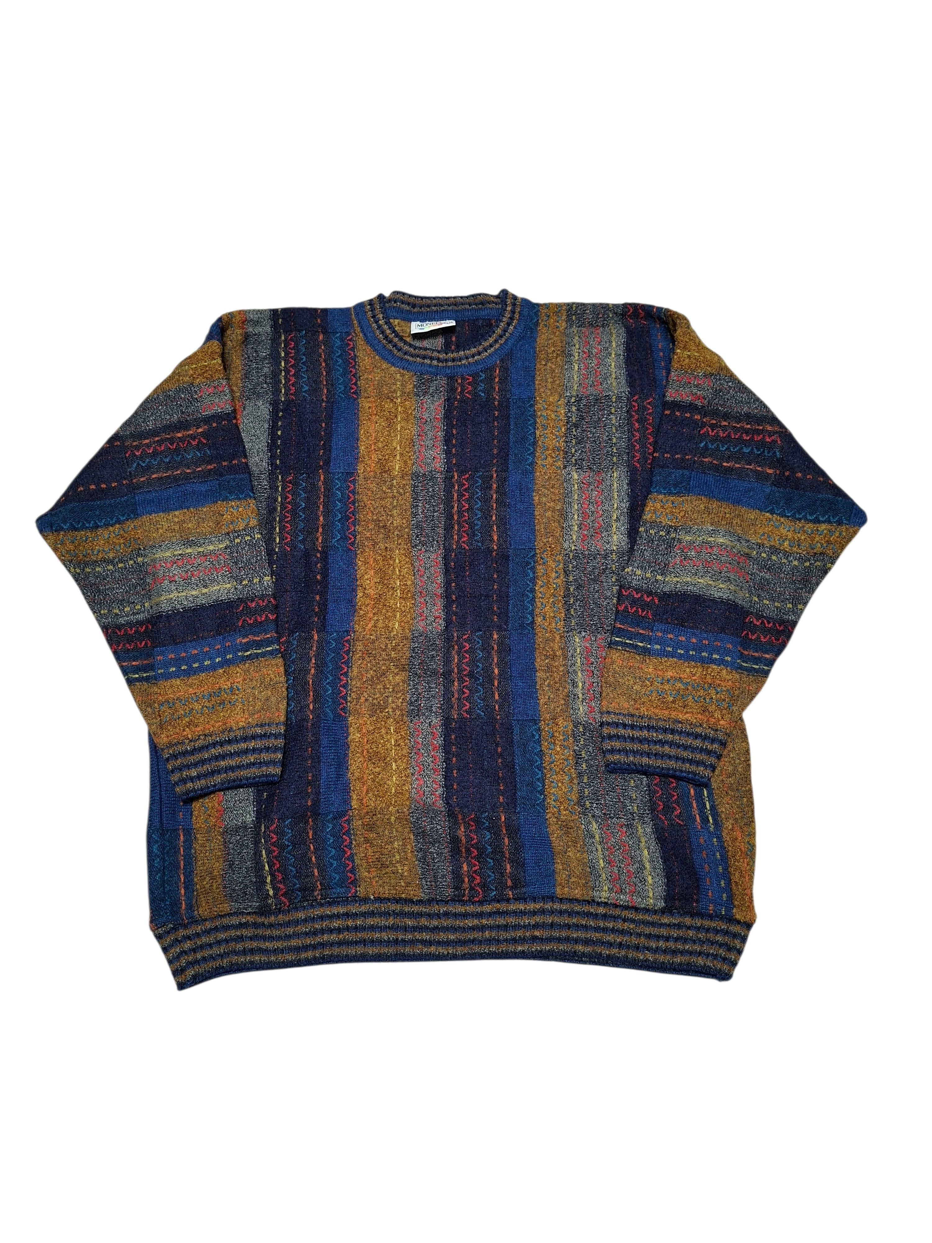Other MONELLO VINTAGE COOGI STYLE MADE IN ITALY WOOL SWEATER Size US L / EU 52-54 / 3 - 1 Thumbnail