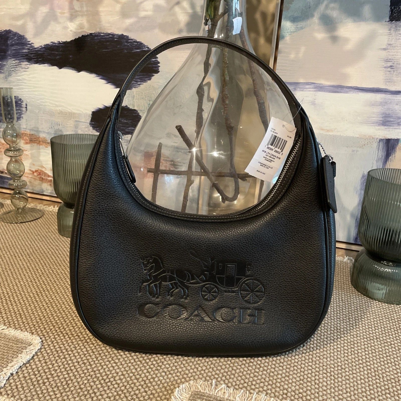 Coach Carmen Shoulder Bag Sv/black Cr151, Women's