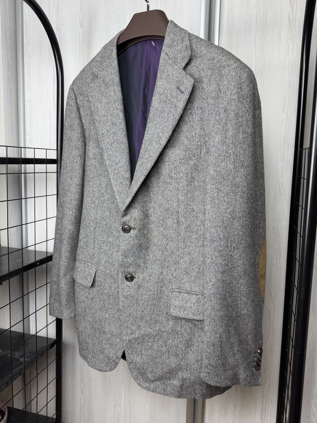 Pal Zileri Pal Zileri Concept grey wool cashmere herringbone blazer Size 46R - 5 Thumbnail