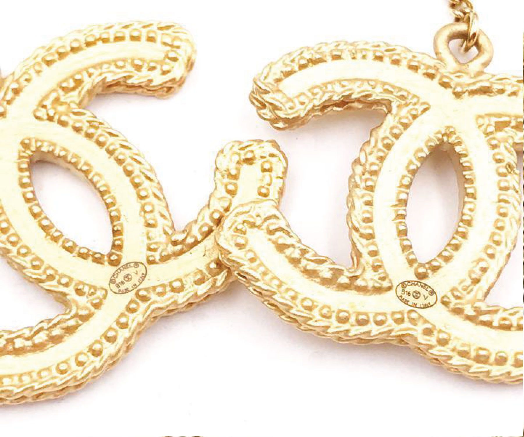 Chanel Chanel Classic Gold CC Dangle Piercing Earrings Size ONE SIZE - 3 Thumbnail