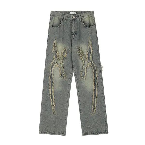 Japanese Brand Washing Vintage Raw Jeans Hip Hop Retro Style y2k Size US 32 / EU 48 - 1 Thumbnail