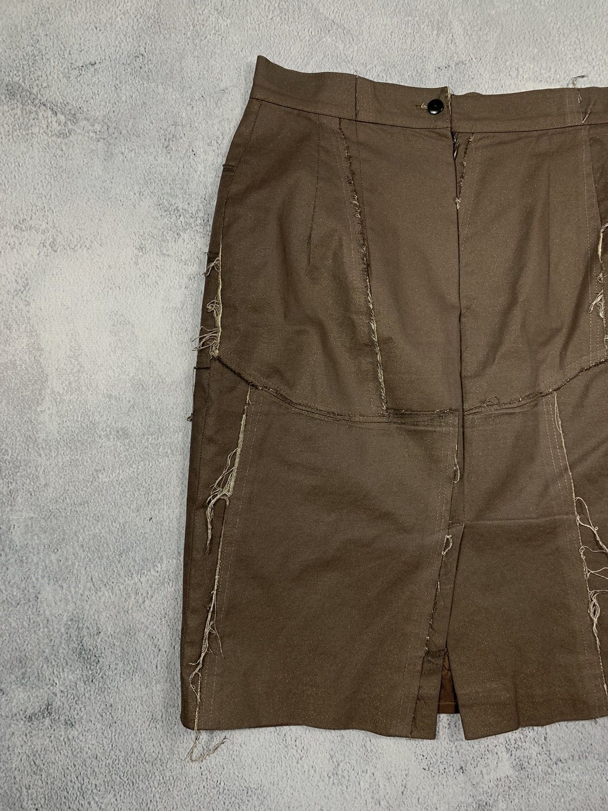Japanese Brand × Vintage Vintage 90s Patchwork midi skirt streetwear style Size 28" / US 6 / IT 42 - 3 Thumbnail