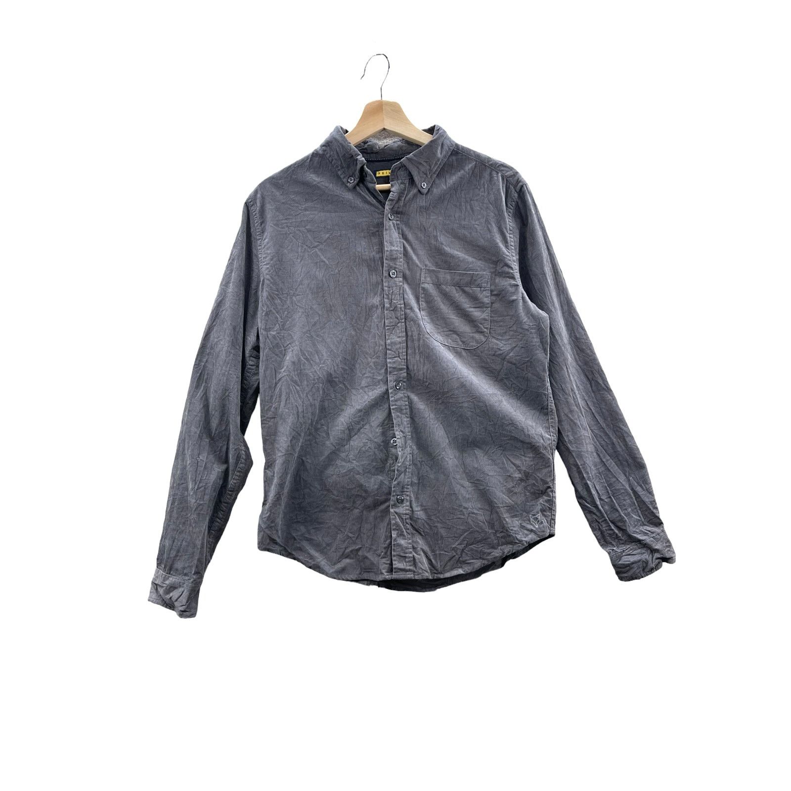 Vintage Prince & Fox Essential Dark Gray Corduroy Button Down Shirt Size US S / EU 44-46 / 1 - 1 Thumbnail