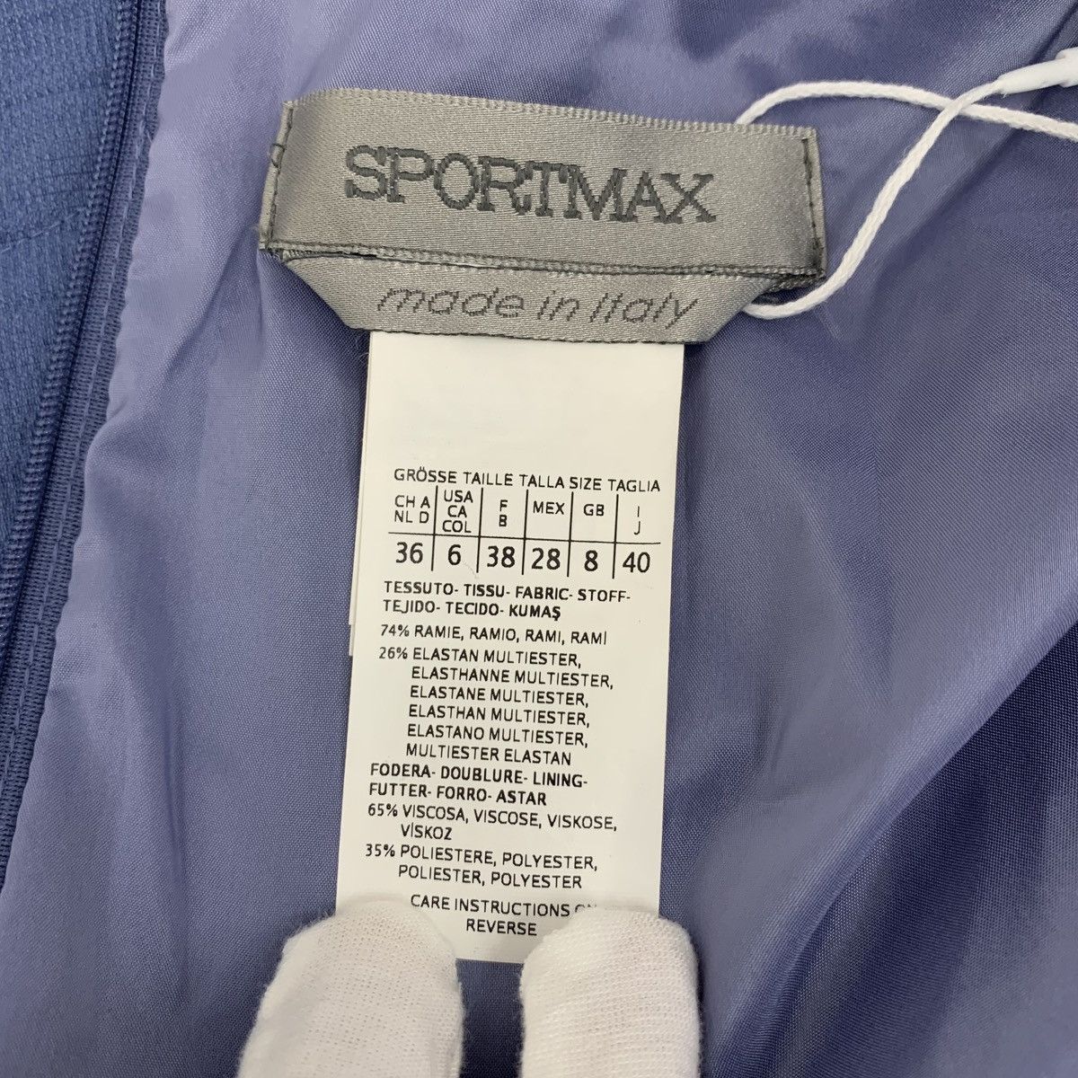 Sportmax Sportmax Dark Blue Waist Ruched Sleeveless Dress K26WX Size L / US 10 / IT 46 - 5 Thumbnail