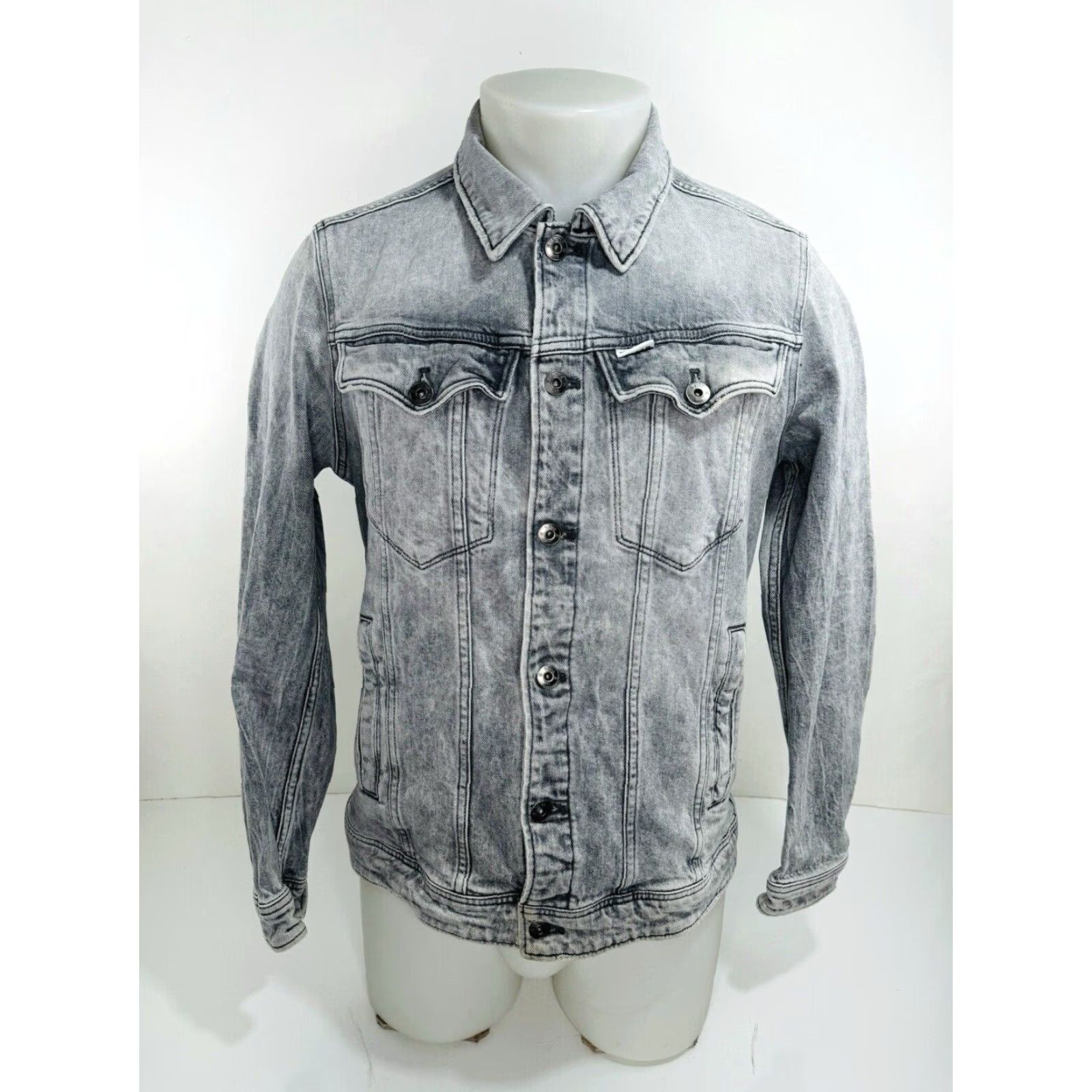 G-Star G-STAR G STAR - Denim Deconstructed 3D Trucker Jacket Mens S Gray Size US S / EU 44-46 / 1 - 2 Thumbnail