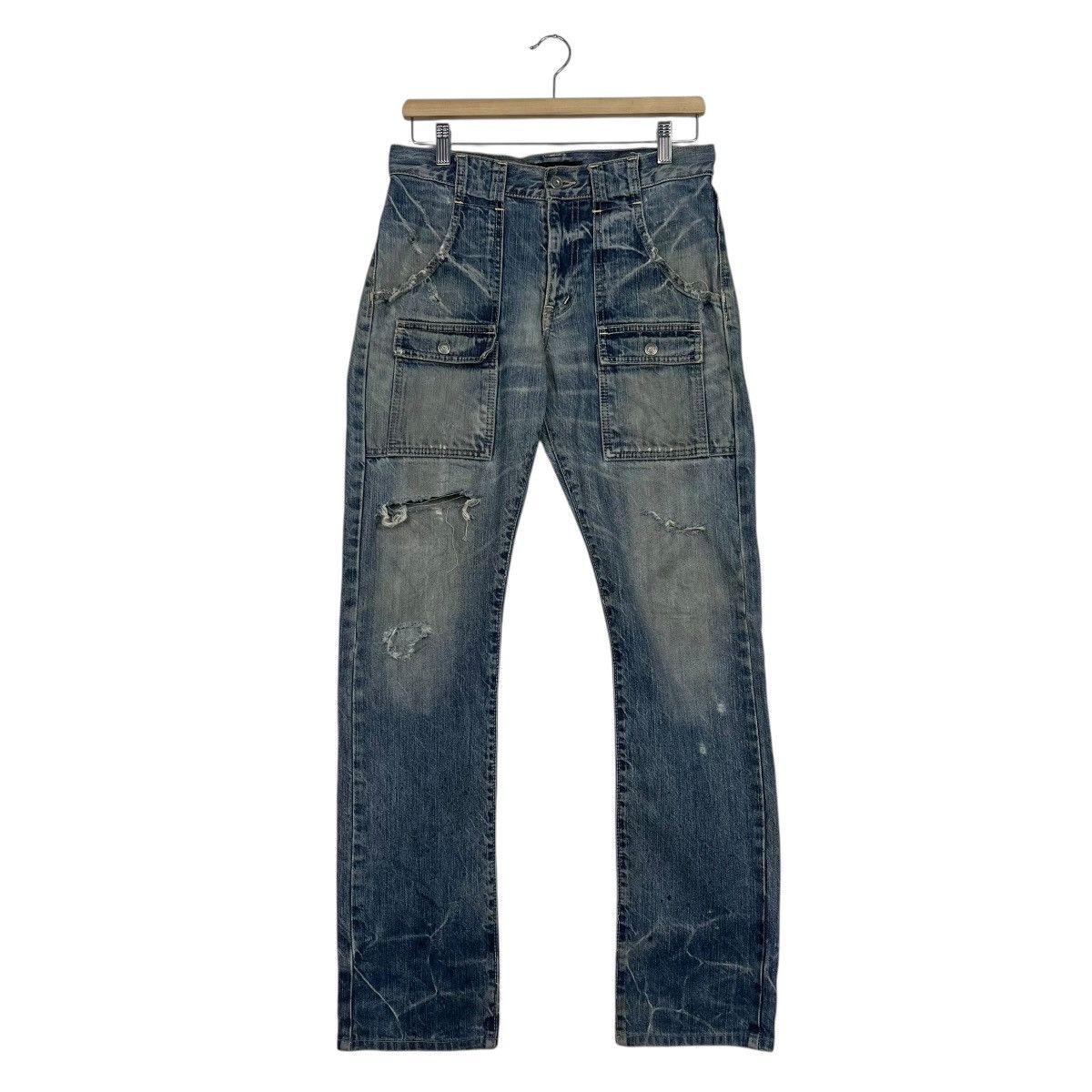 Johnbull Vintage Johnbull Distressed Bush Pants Denim Size US 28 / EU 44 - 1 Thumbnail