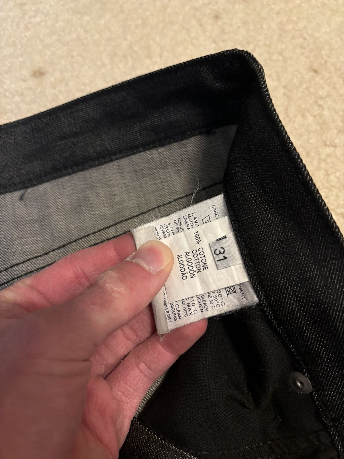 Raf by Raf Simons Raf by Raf Simons David Casavant Streak Coated Denim Jeans Size US 31 - 5 Thumbnail
