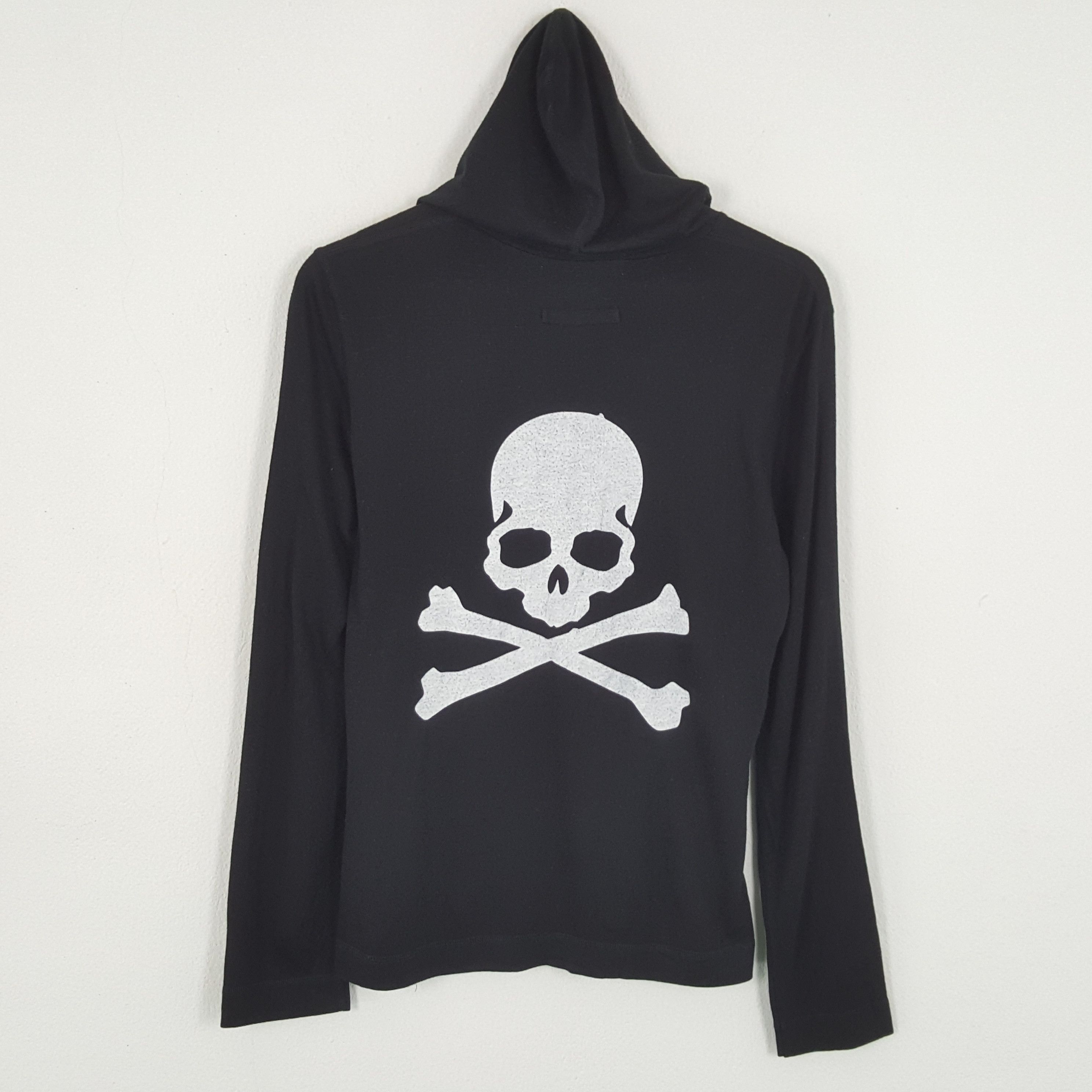 image of Vintage Gaultier Homme Objet X Skull Design Hoodies in Black, Women's (Size XS)
